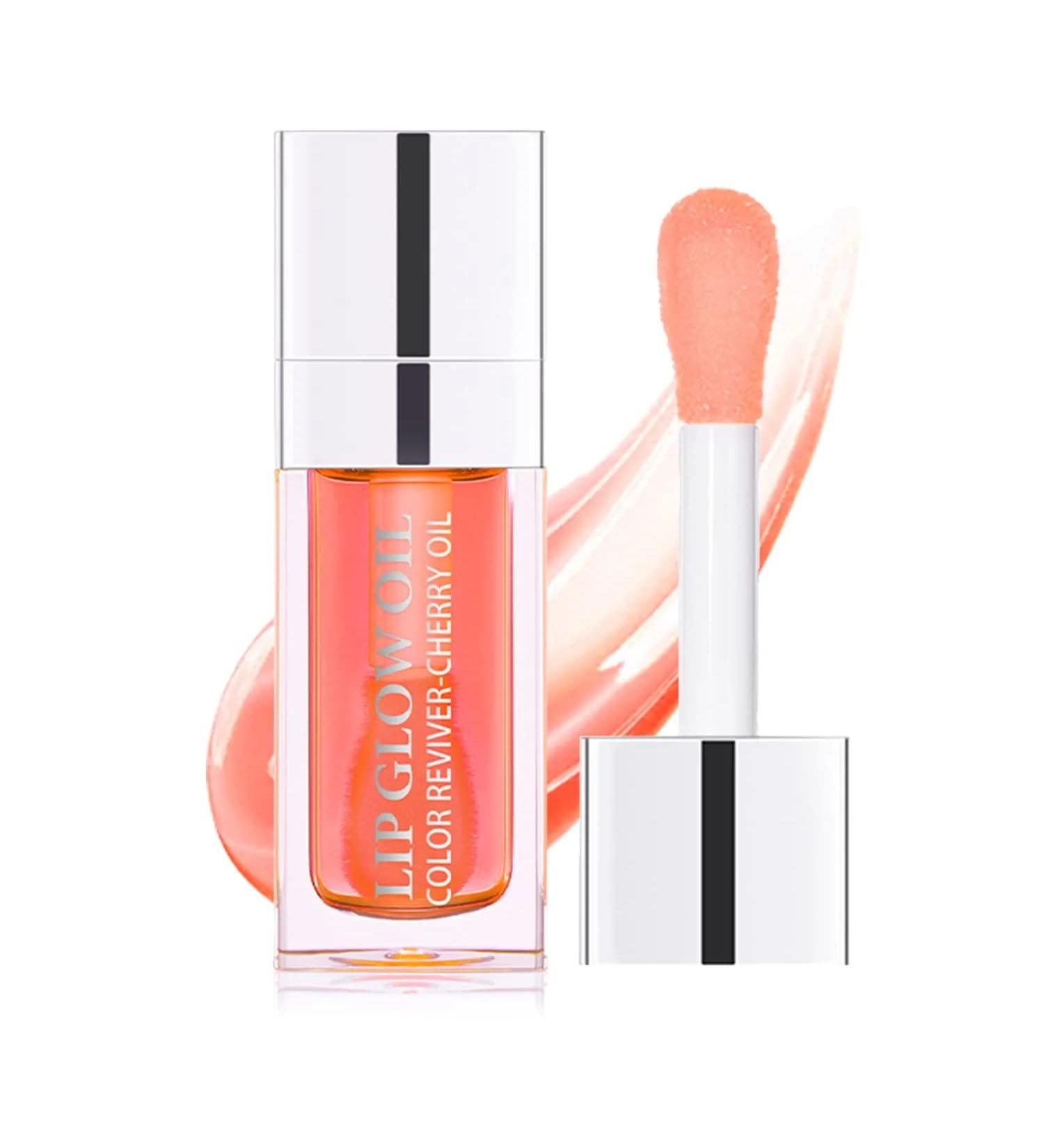 Hydrating Lip Glow Oil Plumping Tint 6ML (#01) - Non-sticky Transparent Lip Care with Big Brush Head for Glitter Shine - Primer Lip Tint - Buy Online on GoSupps.com
