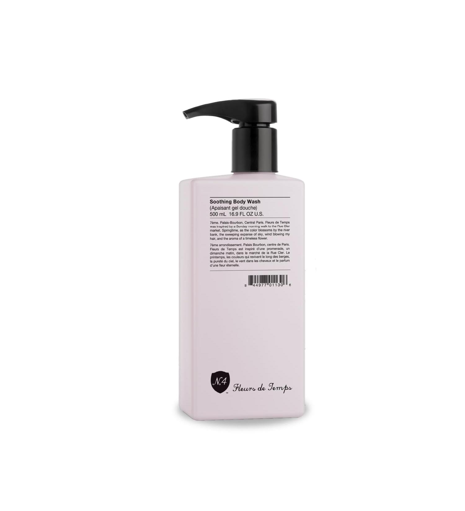 Number 4 Fleurs de Temps Soothing Body Wash. Moisturizing Body Wash with Vitamin E and Oat Extract 16.9 oz 16.9 Fl Oz (Pack of 1) - Buy Online on GoSupps.com
