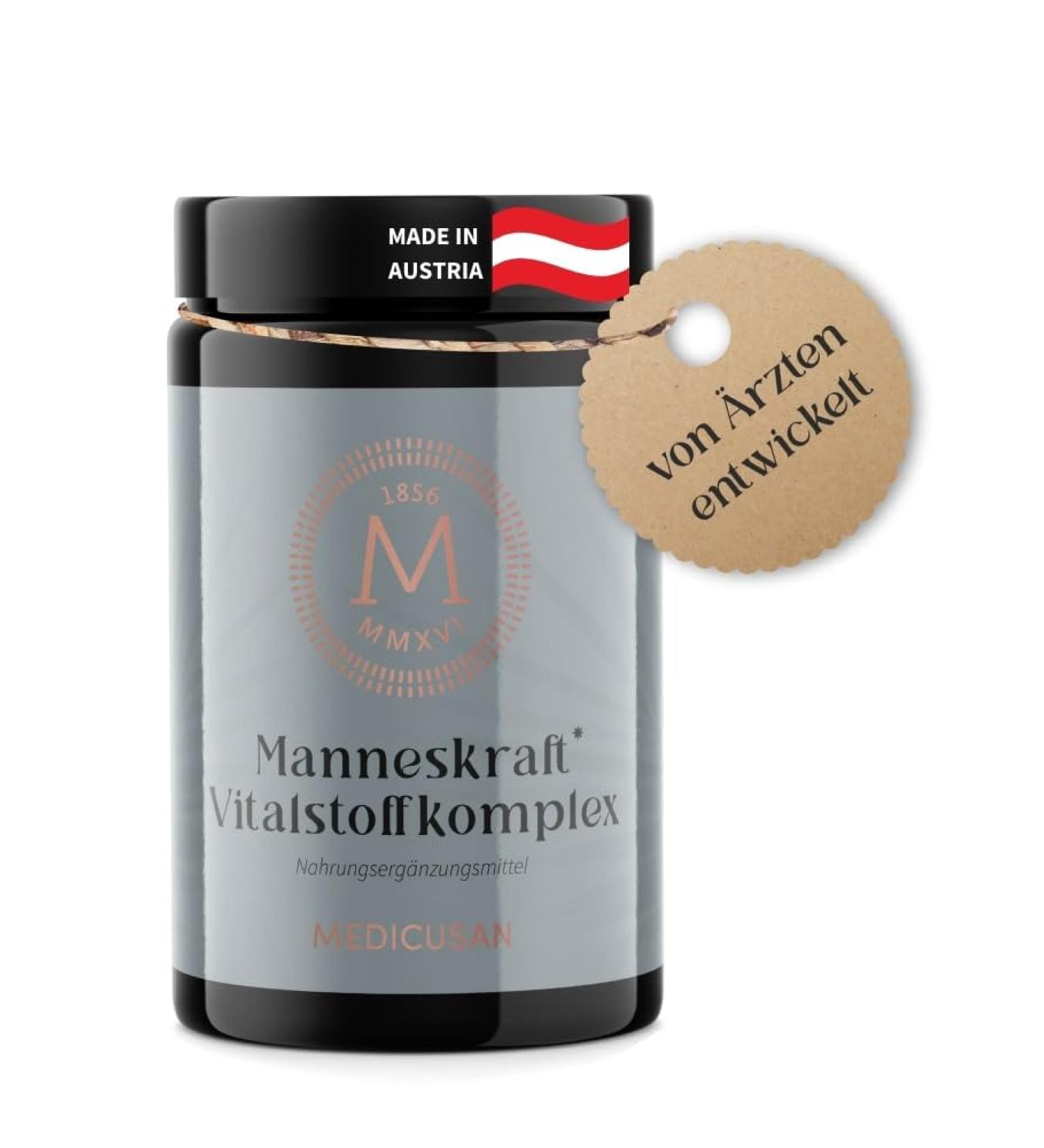 Medicusan Vital Substance Complex - L-Arginine Damiana Nettle & Rosemary - 60 Capsules - Boost Energy & Vitality - International Shipping - Buy Online on GoSupps.com