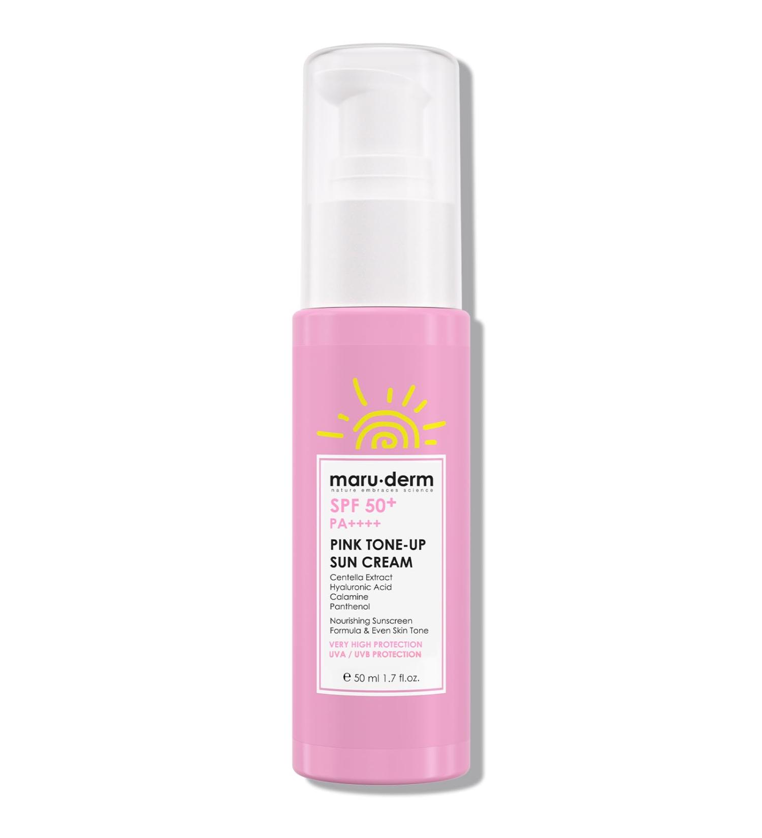 Maruderm Cr me Solaire claircissante SPF 50+ Rose Tone-Up Protection UVA/UVB avec Filtres de Nouvelle G n ration Teint Lumineux & Naturel Formule L g re 50 ML - Buy Online on GoSupps.com