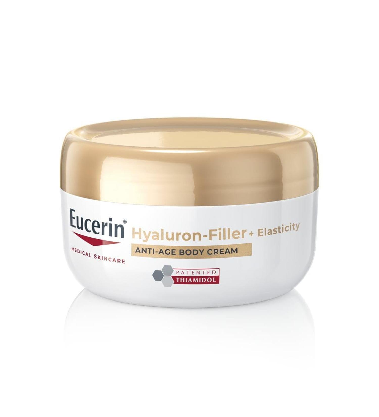 Eucerin Hyaluron Filler + Elasticity Anti-Age Body Cream For Reduce Age spot and Replenishes the Skin 200ml
