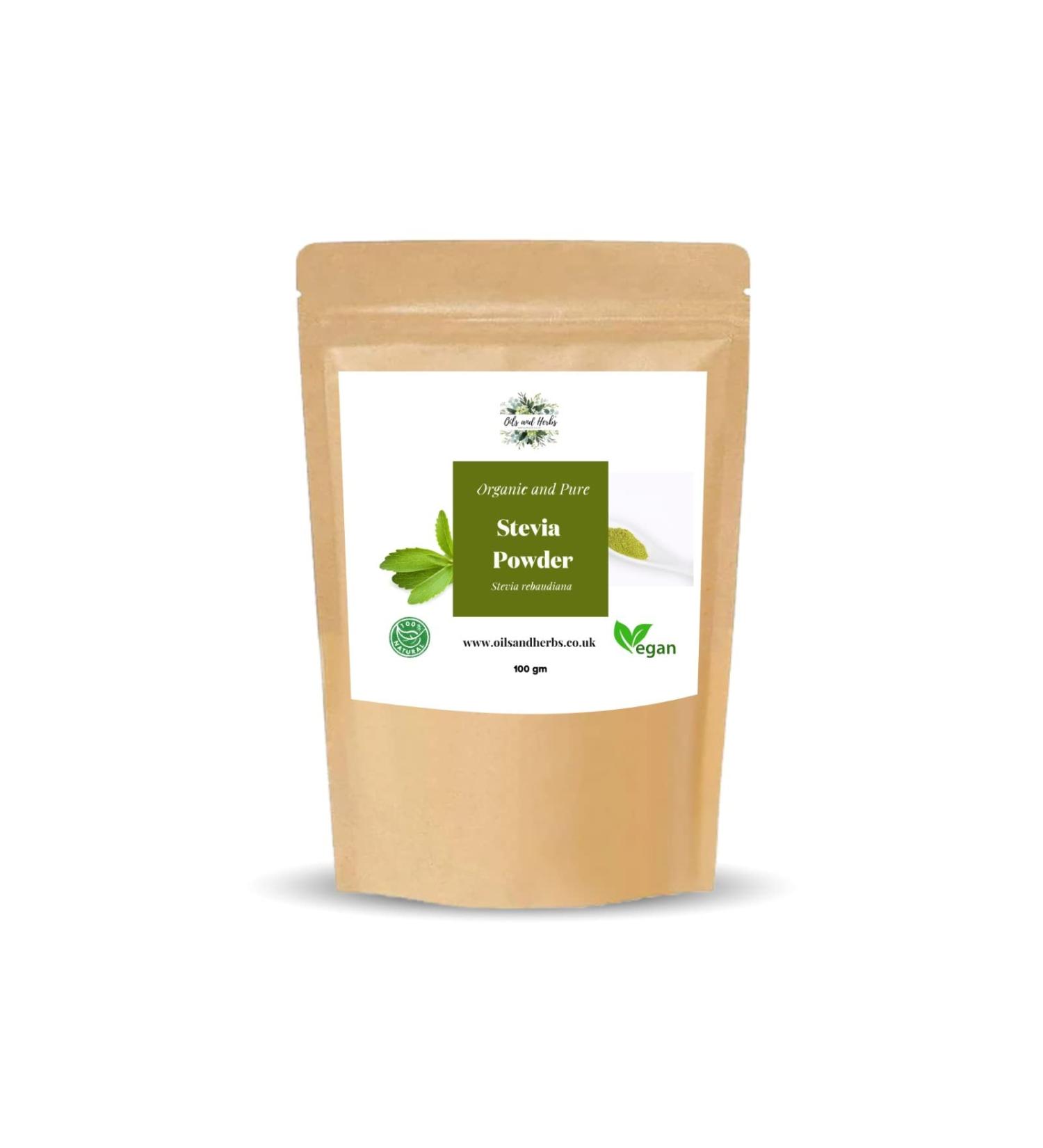 Pure Stevia Powder - 100% Natural - No Fillers or Preservatives - Buy Online on GoSupps.com