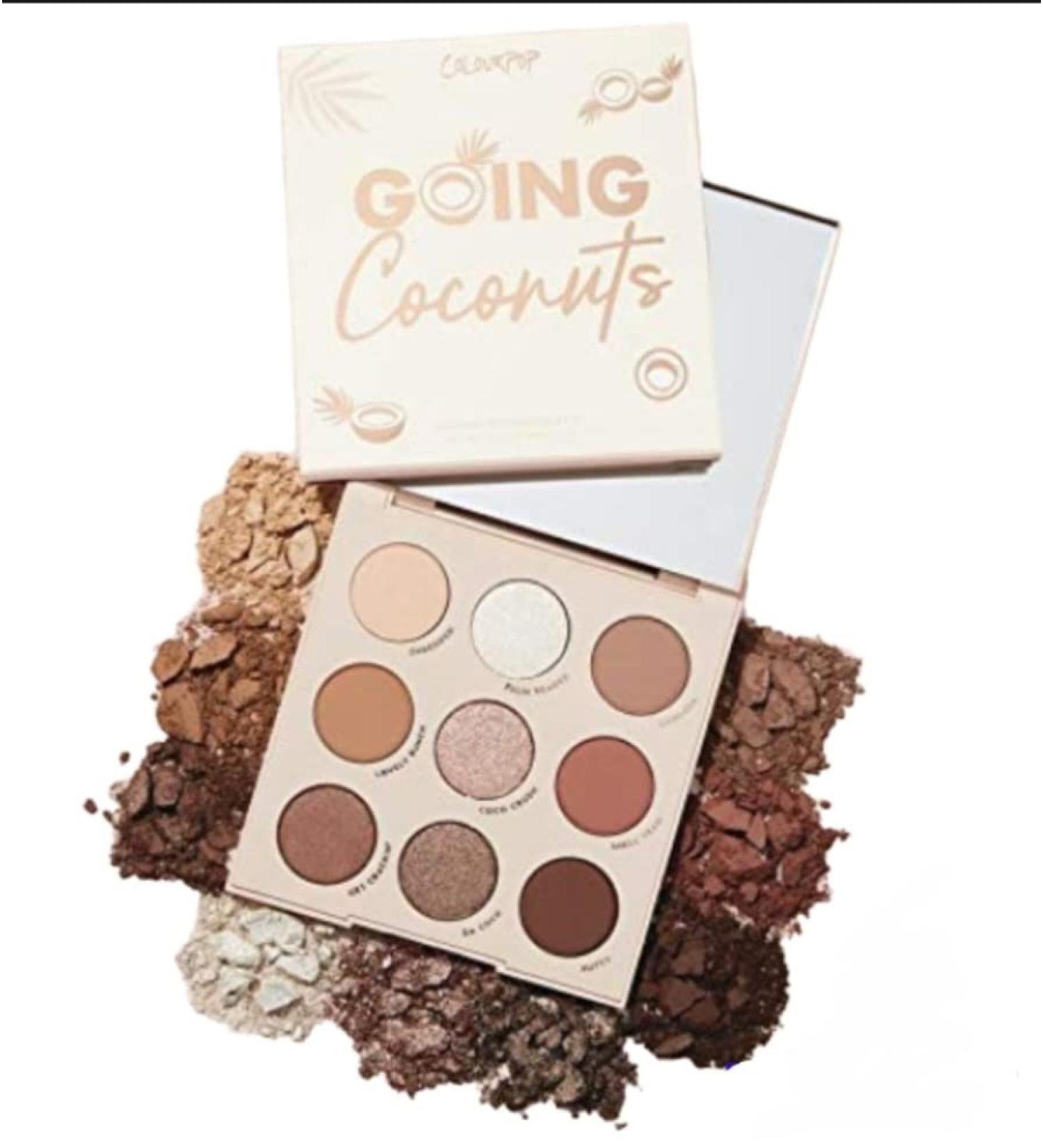 Colourpop ''Going Coconuts'' Shadow Palette - 9 Pan Eyeshadow Palette Full Size  No Box  0.03 Ounce