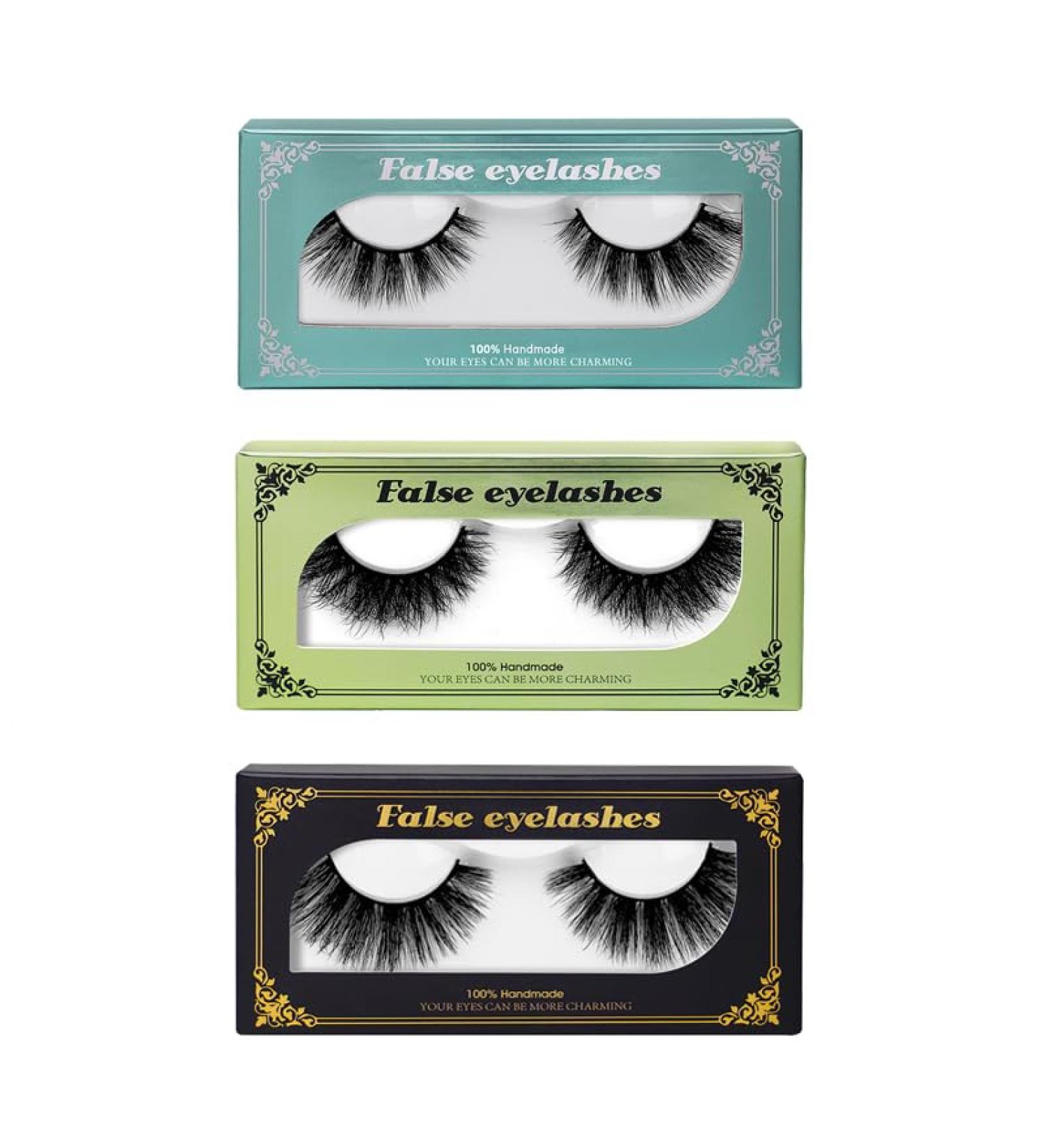 Buy DIY Self-Adhesive False Eyelashes - 3D Natural Curling & Thick Lashes - 3 Pairs for Effortless Beauty | International Shipping - Buy Online on GoSupps.com