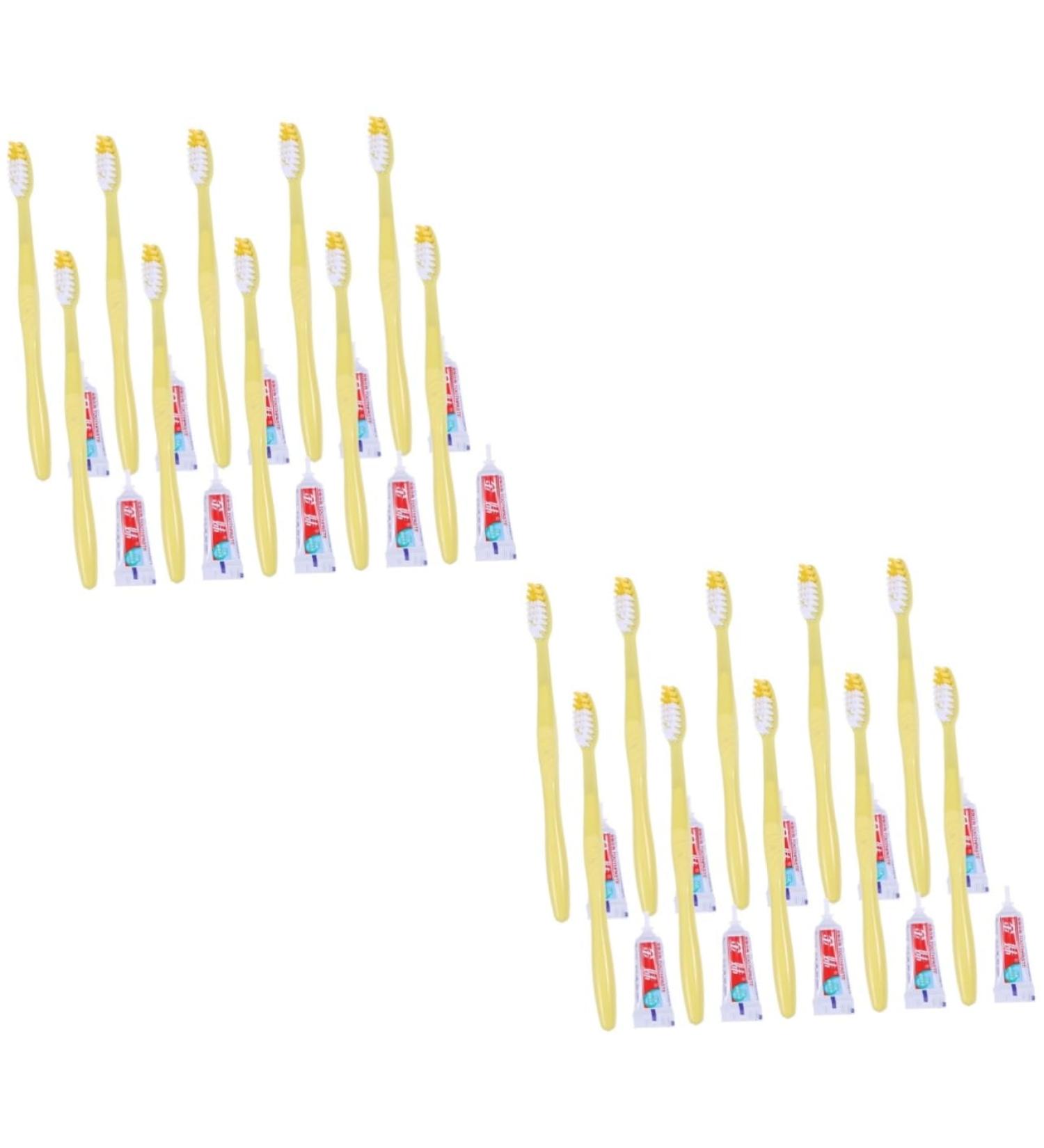 20 Pcs Travel Toothbrush Set - Dedicated Toiletries for On-the-Go Care | Buy Now! - Buy Online on GoSupps.com