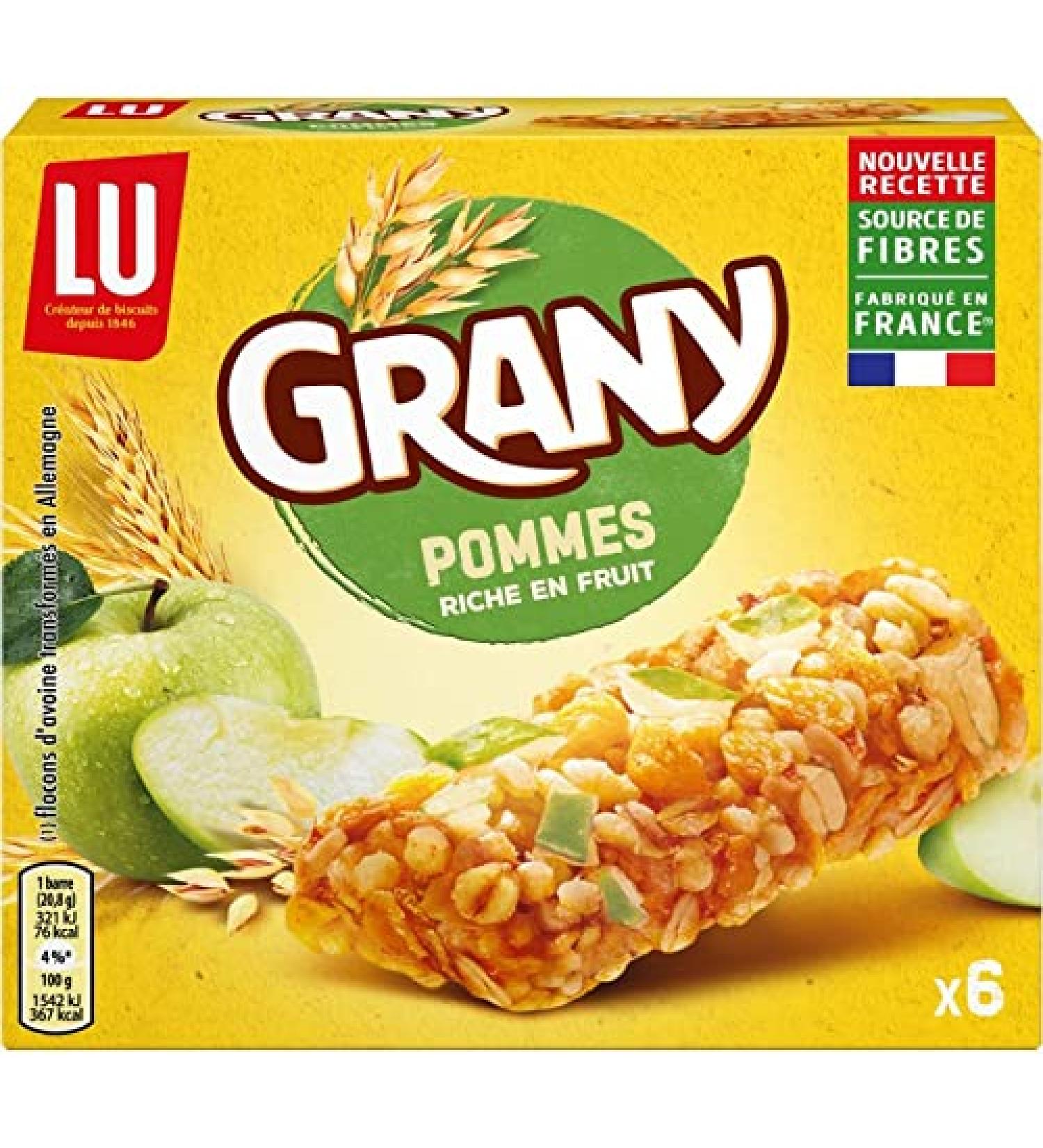 GRANY - Barres C r ales Et Pommes Vertes 125G - Le petit-d jeuner quilibr pour une journ e r ussie - Le Lot De 4