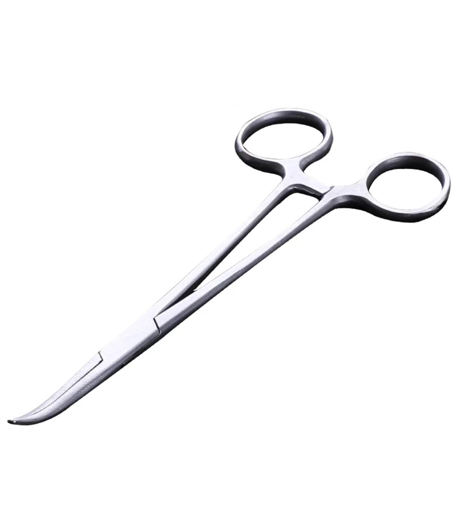 Hemostatic Tweezers for Pets - Stainless Steel Scissors for Dog & Cat Ear Hair Fishing Tool - 18cm Curved 18B - Buy Online on GoSupps.com