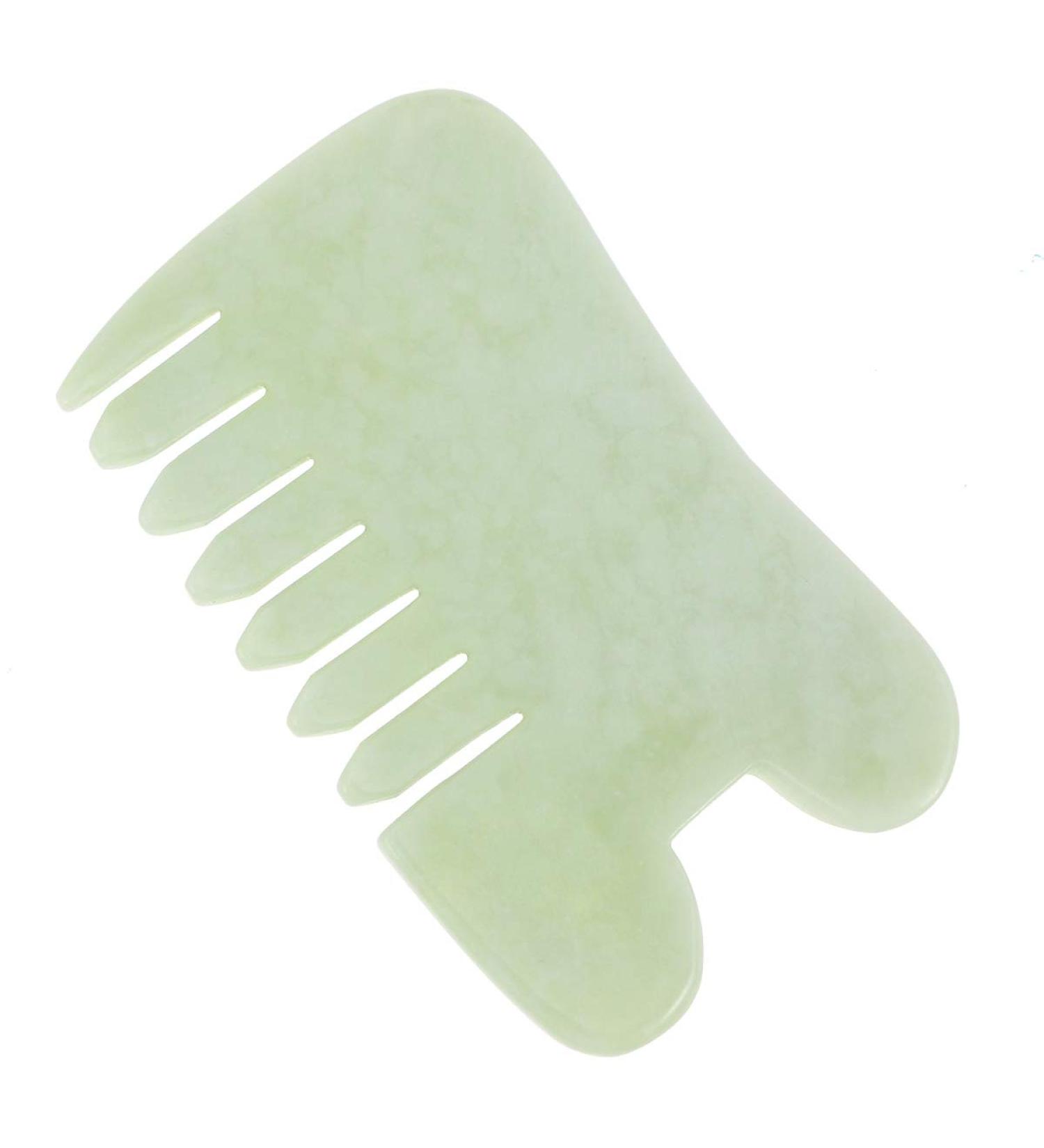 Artibetter Jade Gua Sha Massage Tool - Comb Shape for Spa Acupuncture Therapy & Trigger Point Relief - International Shipping Available - Buy Online on GoSupps.com