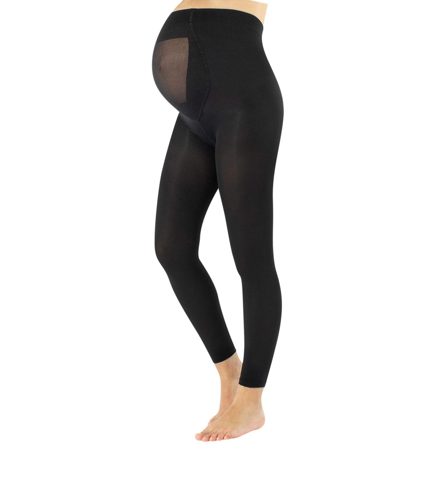 Calzitaly Maternity Footless Tights Black 100 DEN | Made in Italy | Pregnancy Leggings - M Black - Buy Online on GoSupps.com