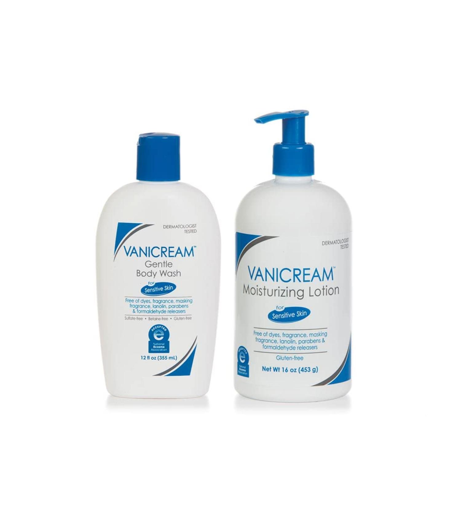 Vanicream Gentle Body Wash & Moisturizing Lotion - 12 Oz & 16 Oz | Sensitive Skin Care | Shop Internationally - Buy Online on GoSupps.com