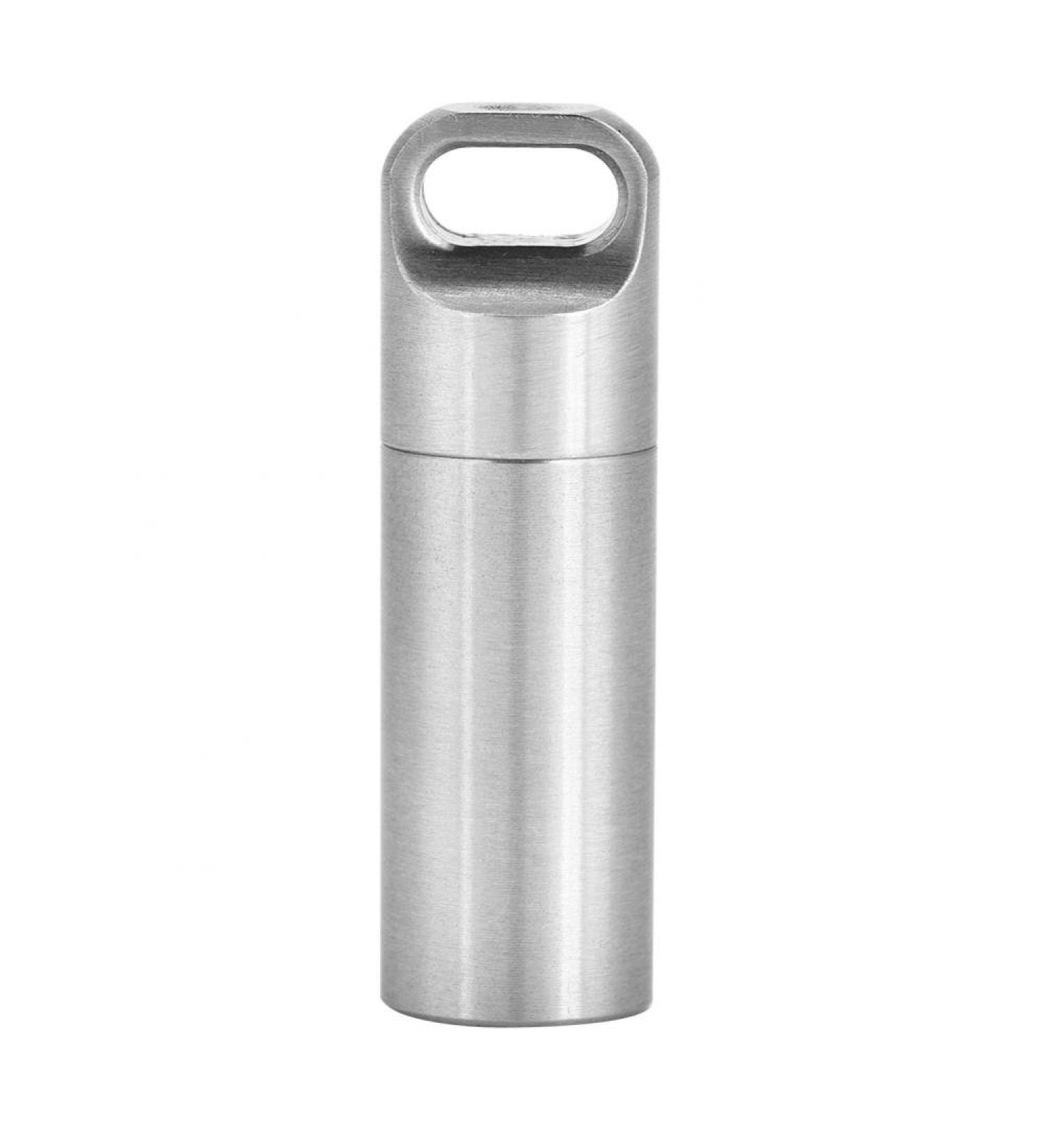 Buy Dilwe Waterproof Stainless Steel Medicine Bottle - Durable Camping Pills Holder for Outdoor Adventures - Buy Online on GoSupps.com