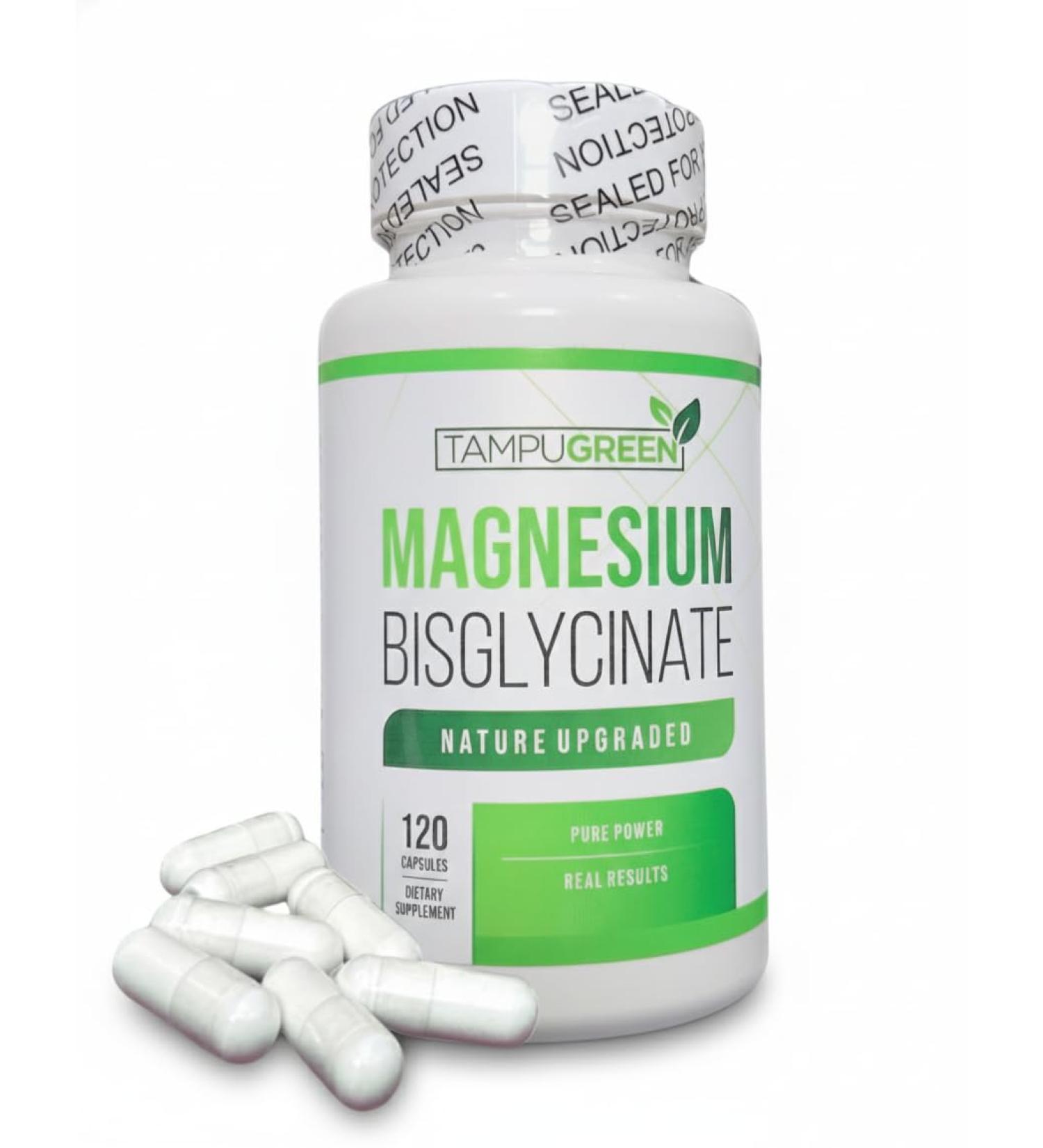 TAMPUGREEN Magnesium Bisglycinate High Absorption Muscle & Nerve Support Relaxation & Sleep Support 200 mg 120 Tablets GMP Certified - Buy Online on GoSupps.com