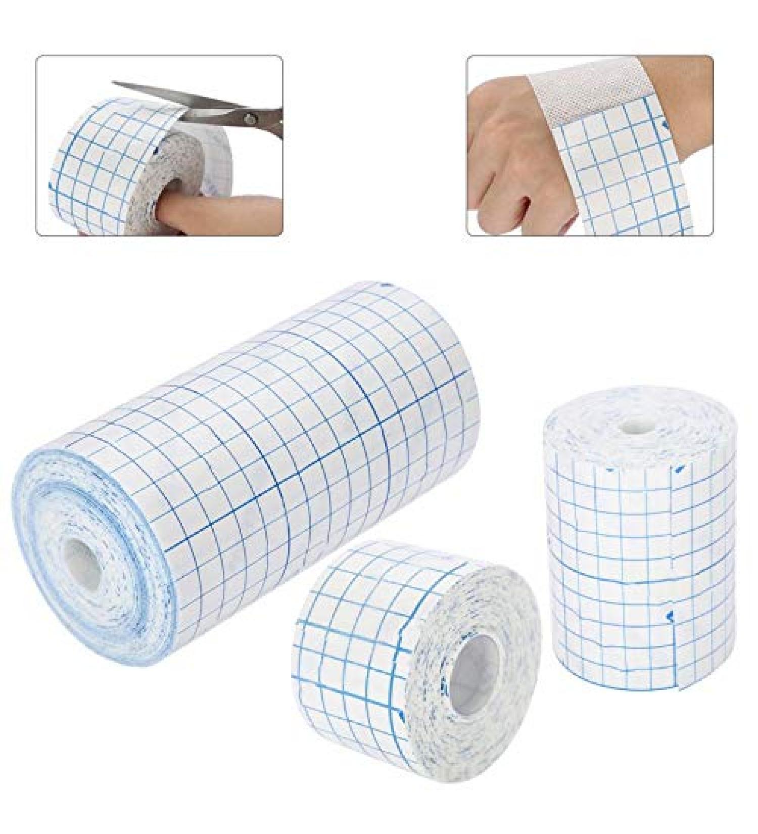 Mesh Breathable Non-Woven Tape Adhesive Bandage Roll - Antibacterial Second Skin Healing Dressing 3.9in x 34ft | Flexible Protective Bandages for Optimal Wound Care - Buy Online on GoSupps.com