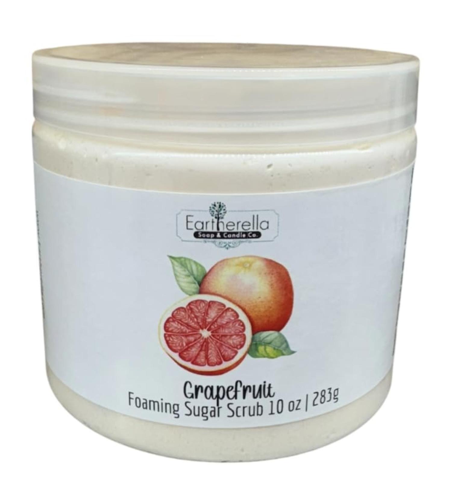 GRAPEFRUIT Exfoliating Foaming Sugar Body Scrub 10 oz jar