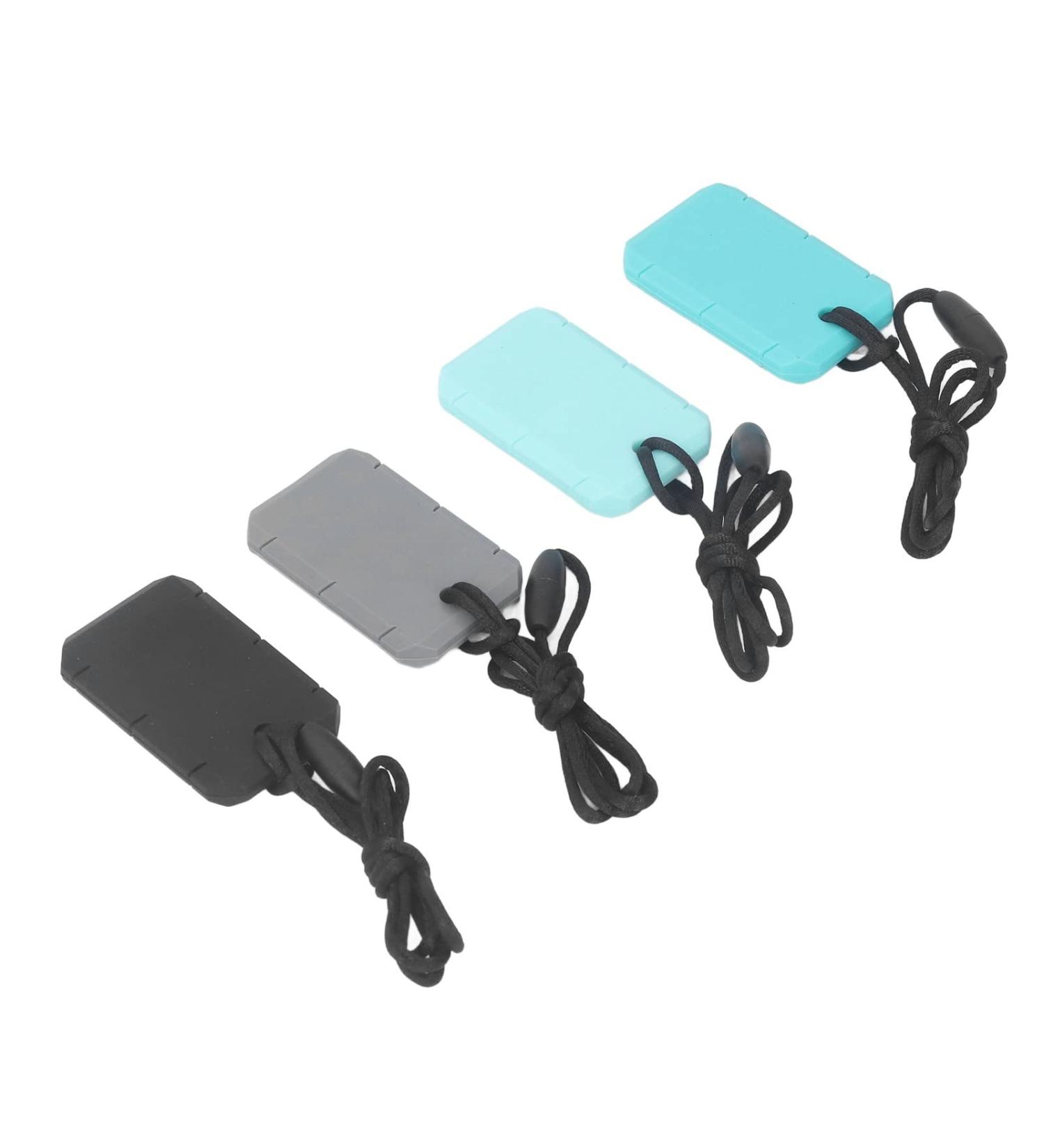 Sensory Chew Necklaces - 4 Pack Silicone Teething Pendants for Kids | Durable & Safe Teething Toys - Buy Online on GoSupps.com