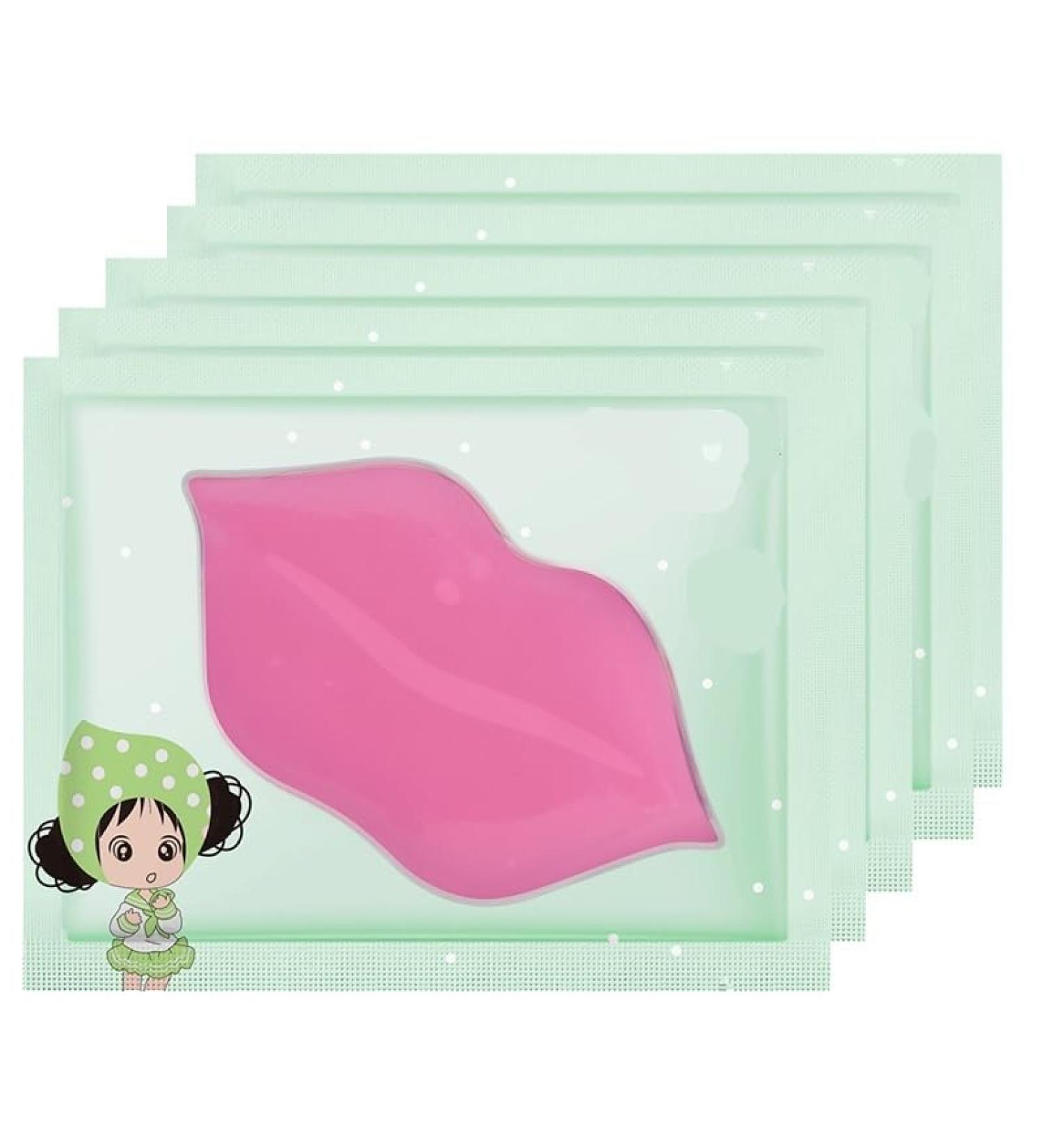 5pc Crystal Collagen Lip Plumper Mask Honey Essence Lip Mask Pads Moisture Anti Aging Wrinkle Patch Gel Scrub Lips (Color : B) - Buy Online on GoSupps.com