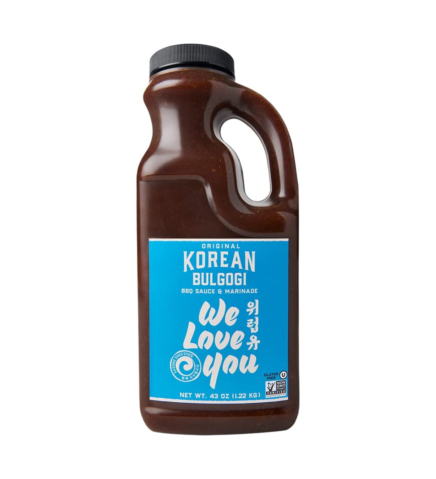 We Love You Original Korean BBQ Bulgogi Sauce Marinade 43oz - Non GMO, Gluten Free, No MSG - Buy Online on GoSupps.com