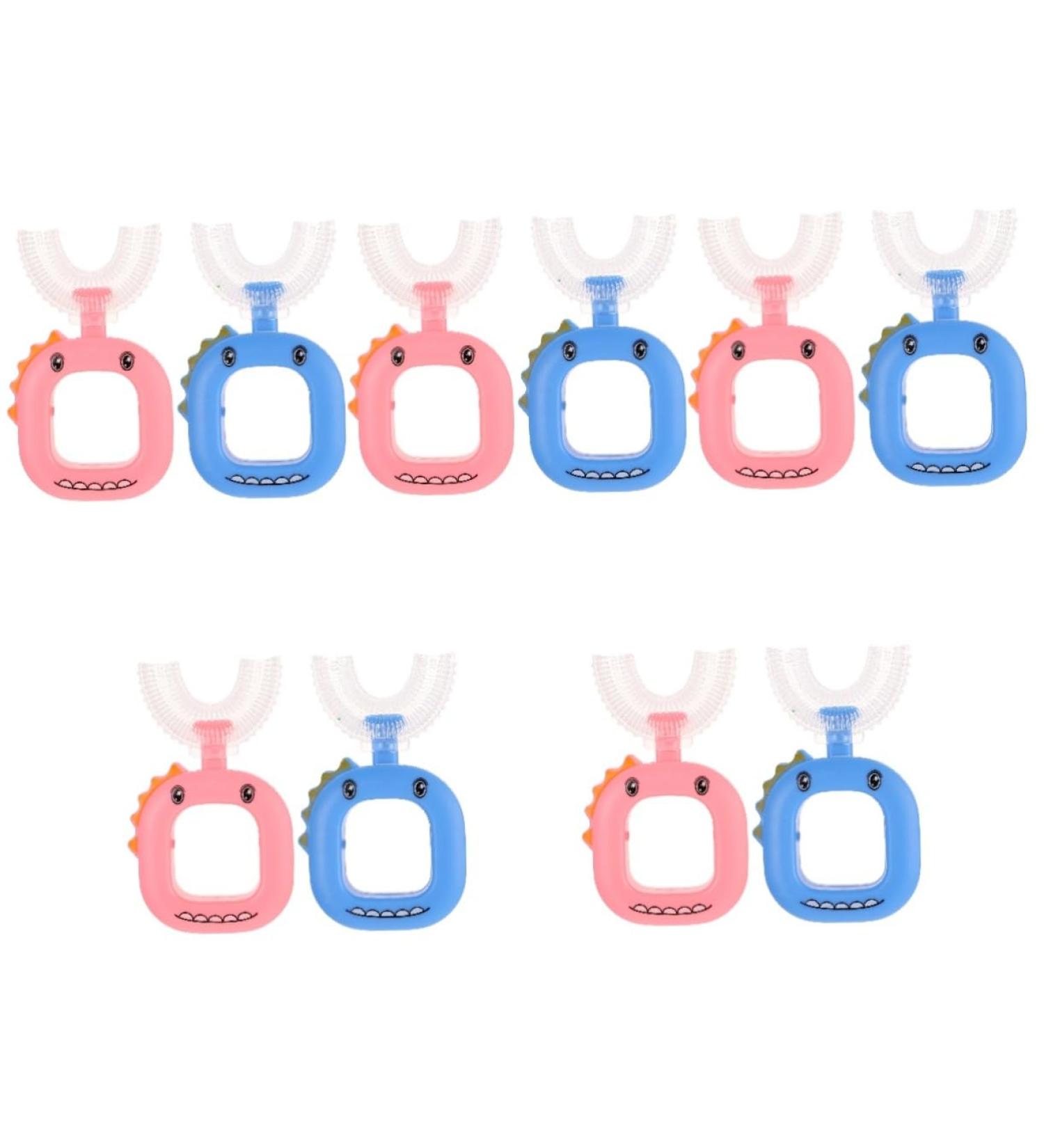 Clispeed 10 Pcs Silicone Shaped Toothbrush Set for Children - Portable Oral Care Tool for Kids - Buy Online on GoSupps.com