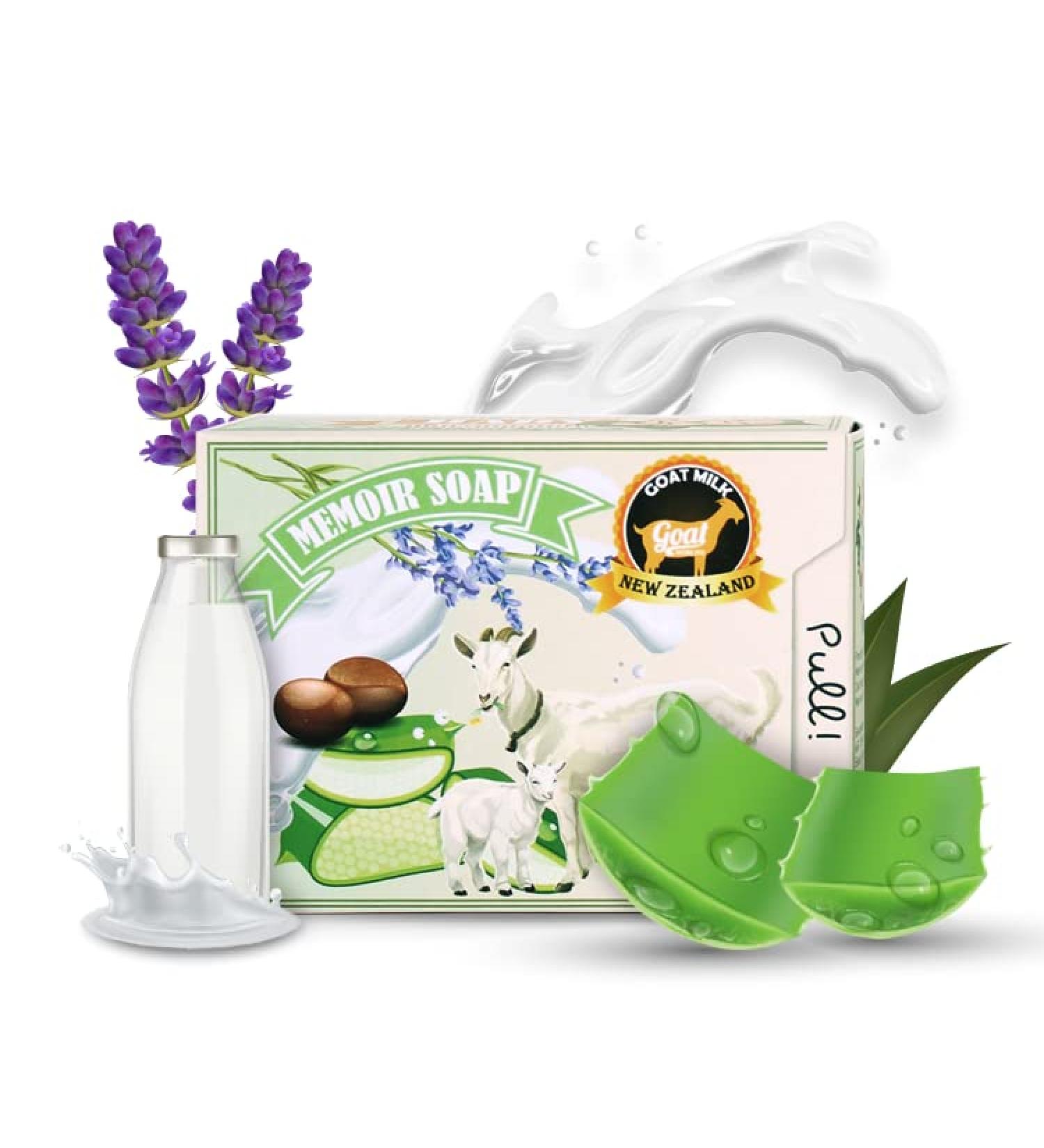 Memoir Natural Moisturizing Baby Soap with New Zealand Goat Milk, Lavender Oil & Probiotics - 4.5oz | For Eczema, Psoriasis & Sensitive Skin - Buy Online on GoSupps.com