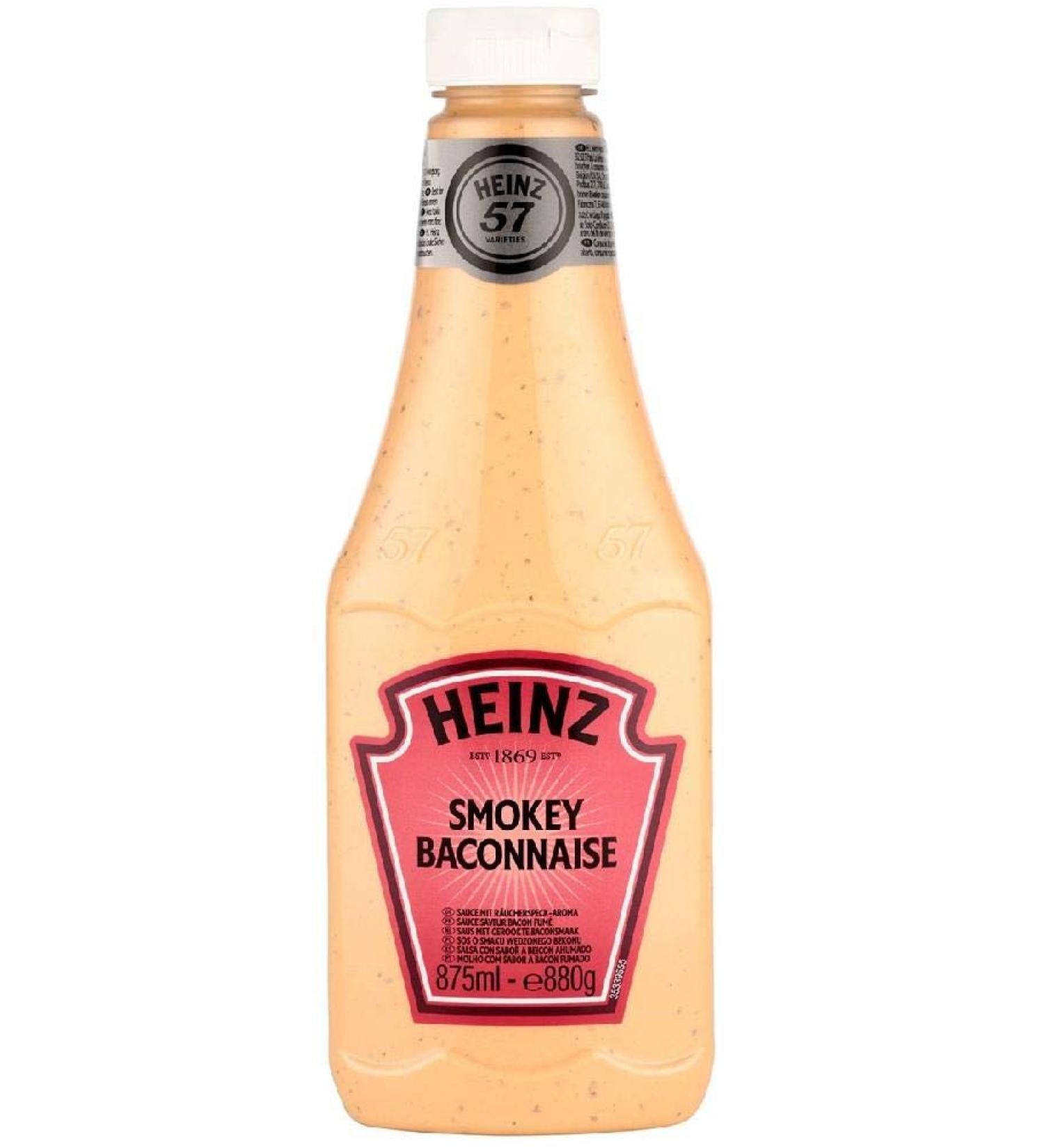 Heinz Smokey Baconnaise Saus 875ml Smokey Bacon Flavoured Mayo Pack van 6 - Buy Online on GoSupps.com