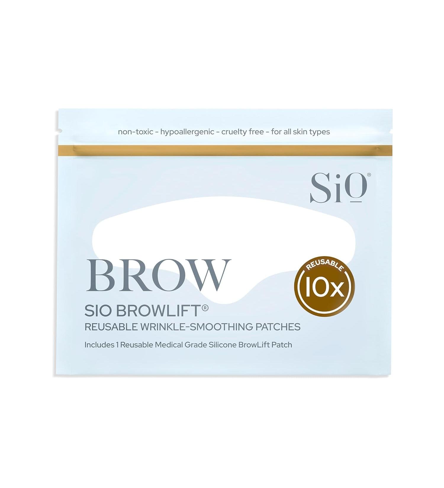 SiO Beauty BrowLift Forehead Anti-Wrinkle Patch - Rapid Overnight Reusable Silicone Patch to Reduce Furrows Expression Lines and Creases - Buy Online on GoSupps.com