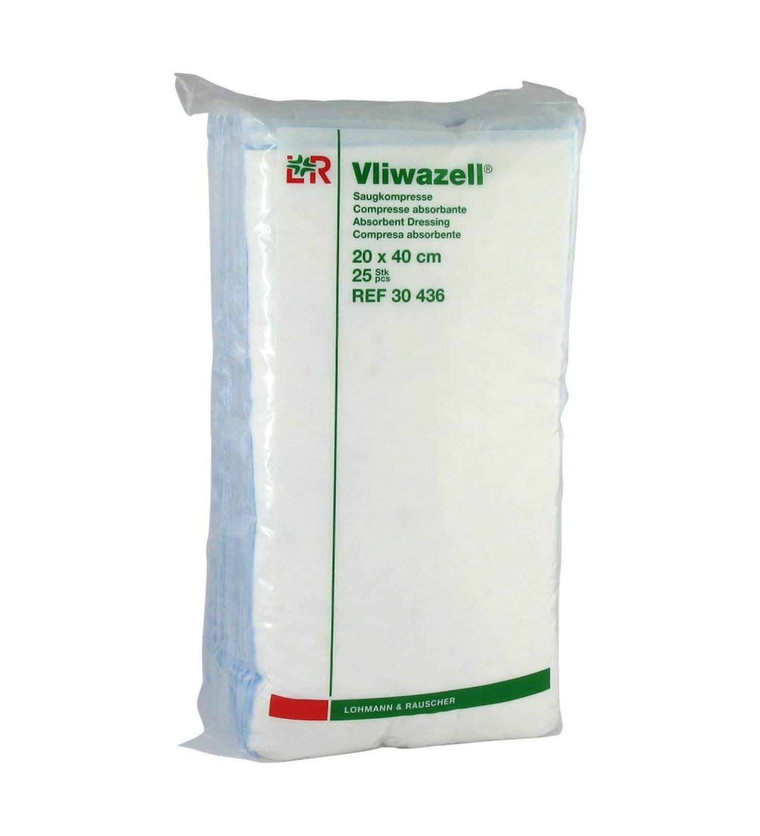 VLIWAZELL absorbent compresses 20x40 cm non-sterile 25 pcs