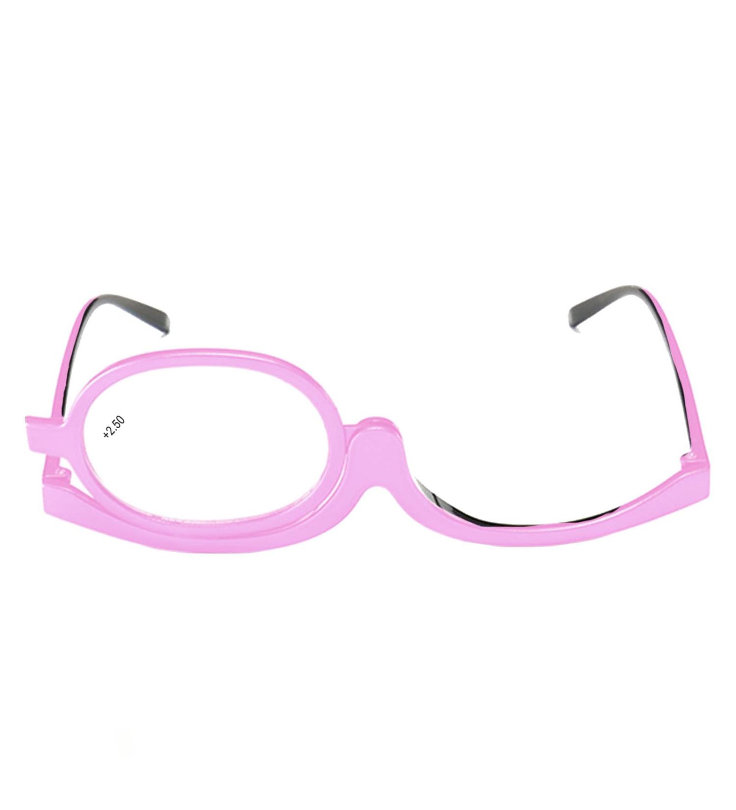 Shop Stylish Pink Foldable Makeup Reading Glasses for Women +2.5 - Ideal Presbyopia Visual Aid - Buy Online on GoSupps.com