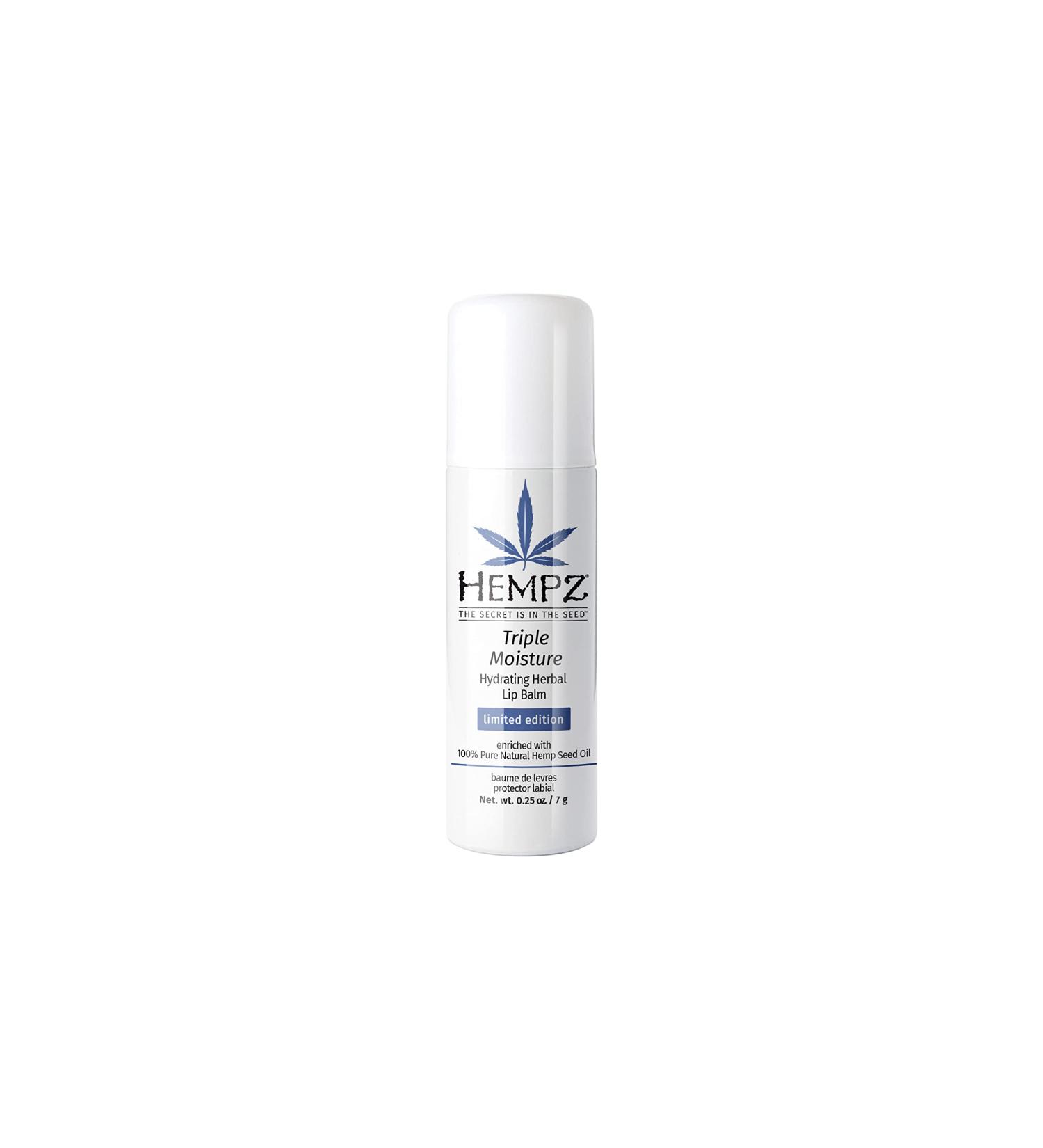 Hempz Triple Moisture Herbal Lip Balm 0.25 oz - Pack of 1 | Hydrating Lip Care - Buy Online on GoSupps.com