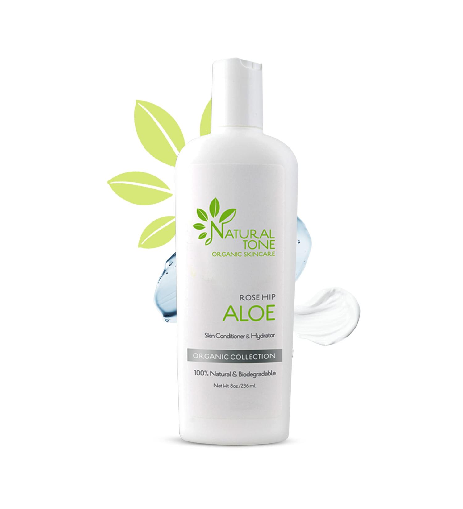 Rosehip Aloe Skin Conditioner & Hydrator Lotion | Prolong Tan, Face & Body Moisturizer | 8oz - Natural Tone Organic Skincare - Buy Online on GoSupps.com