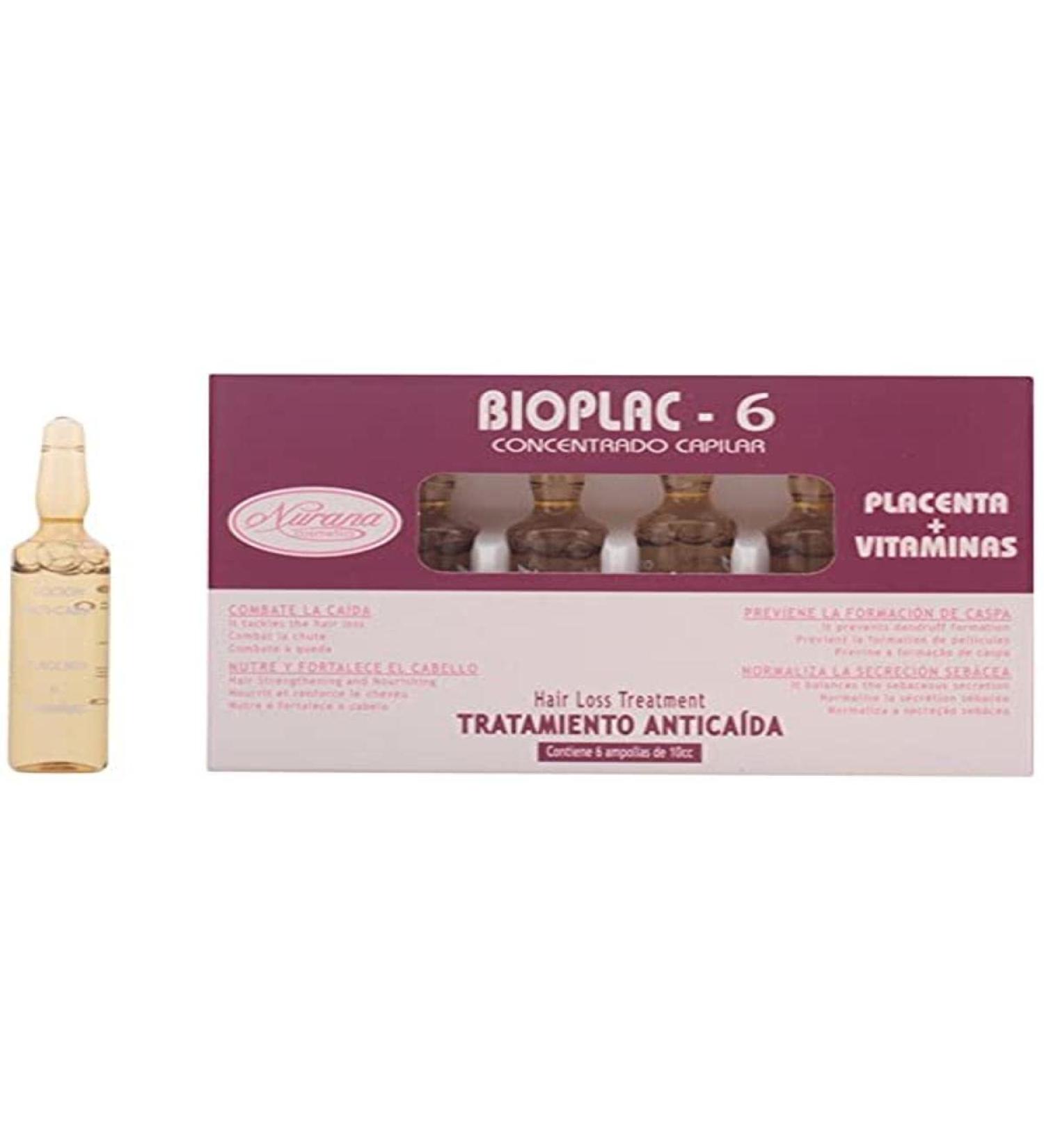 BIOPLAC - 6 ampoules capillaires (placenta + vitamines) 6x10cc