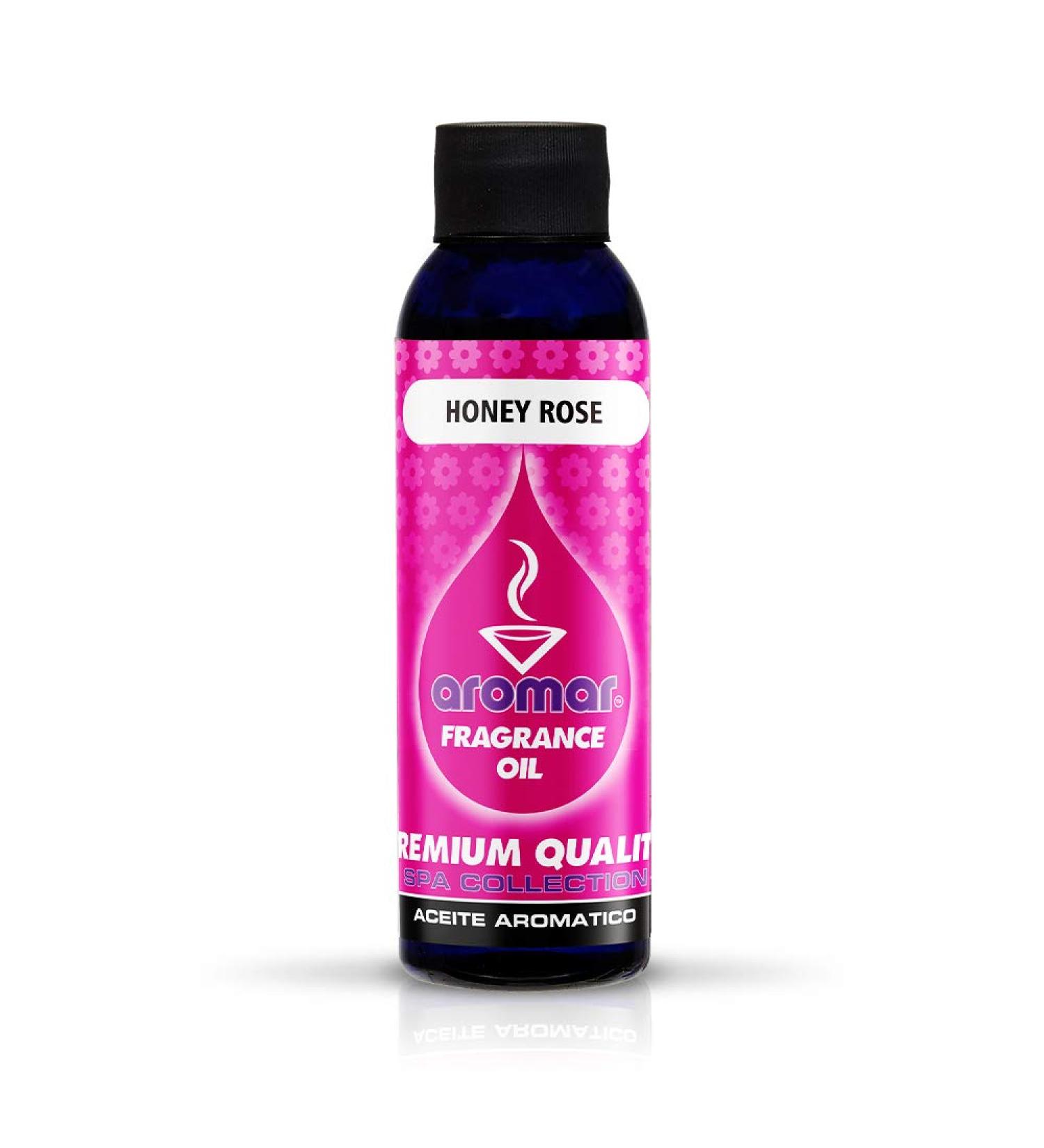 AROMAR Premium Fragrance Oil Honey Rose 4oz. Bottle. Long Lasting Aromatic Scent Fresh and Revitalizing Aromatherapy for Living Room Bedroom and Kitchen 4 Fl Oz (Pack of 1) Honey Rose