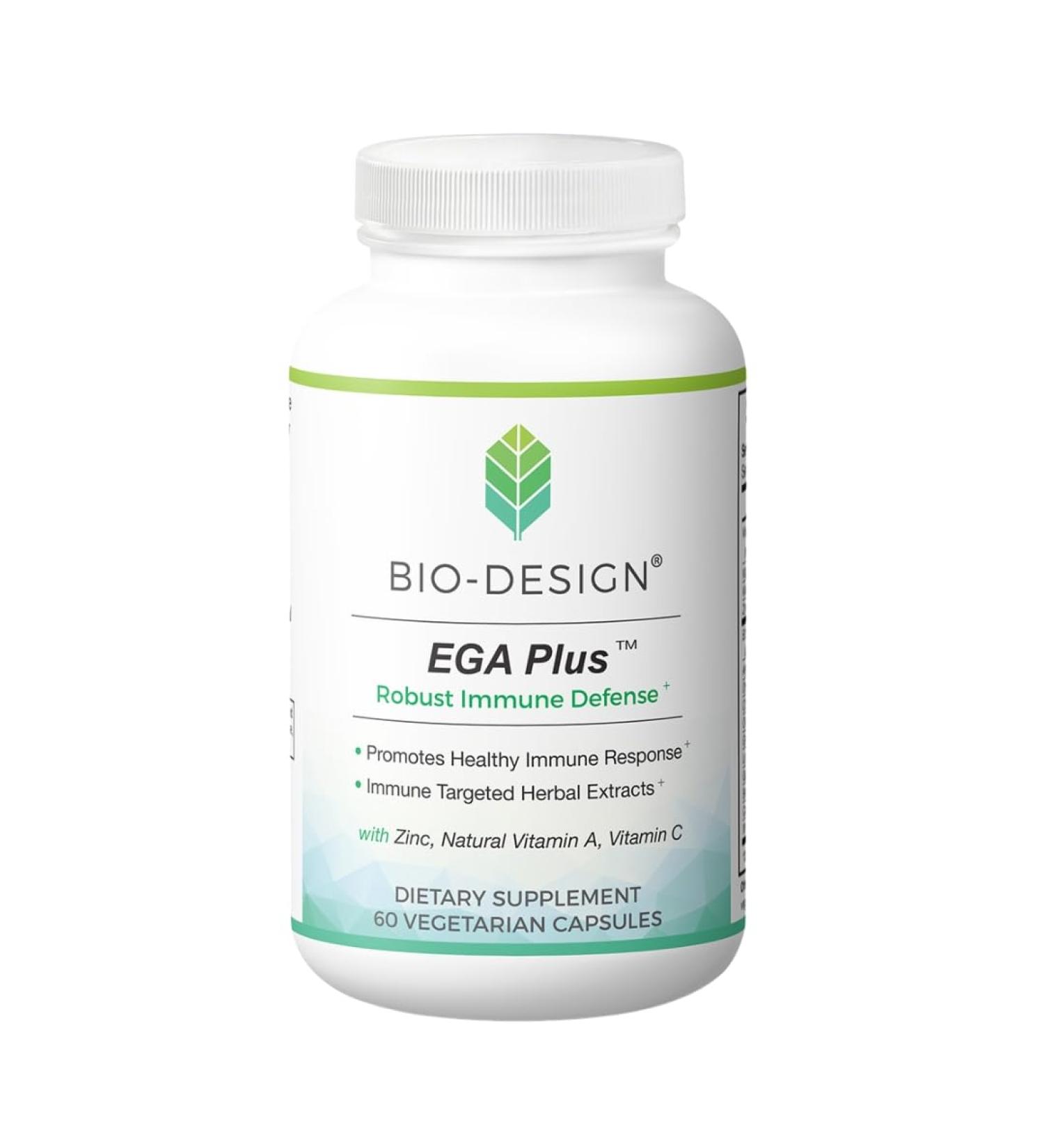 Bio-Design - EGA Plus - Robust Immune Support with Zinc Natural Vitamin A & Vitamin C (60 Capsules) - Buy Online on GoSupps.com