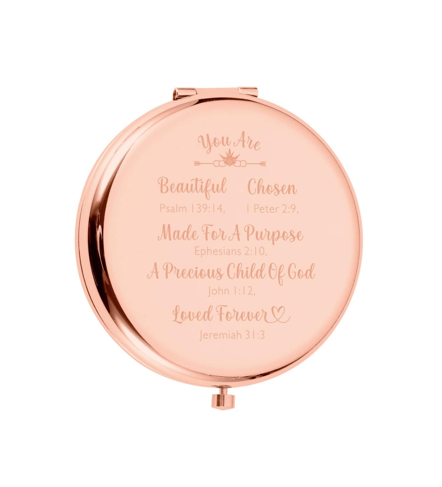 Inspirational Gifts for Women Christian Religious Gifts Compact Mirror for Women Mini Mirror Appreciation Gifts Easter Birthday Gifts for Her Wife Mom Grandma Valentine's Day Gift for Sister Friends - Buy Online on GoSupps.com