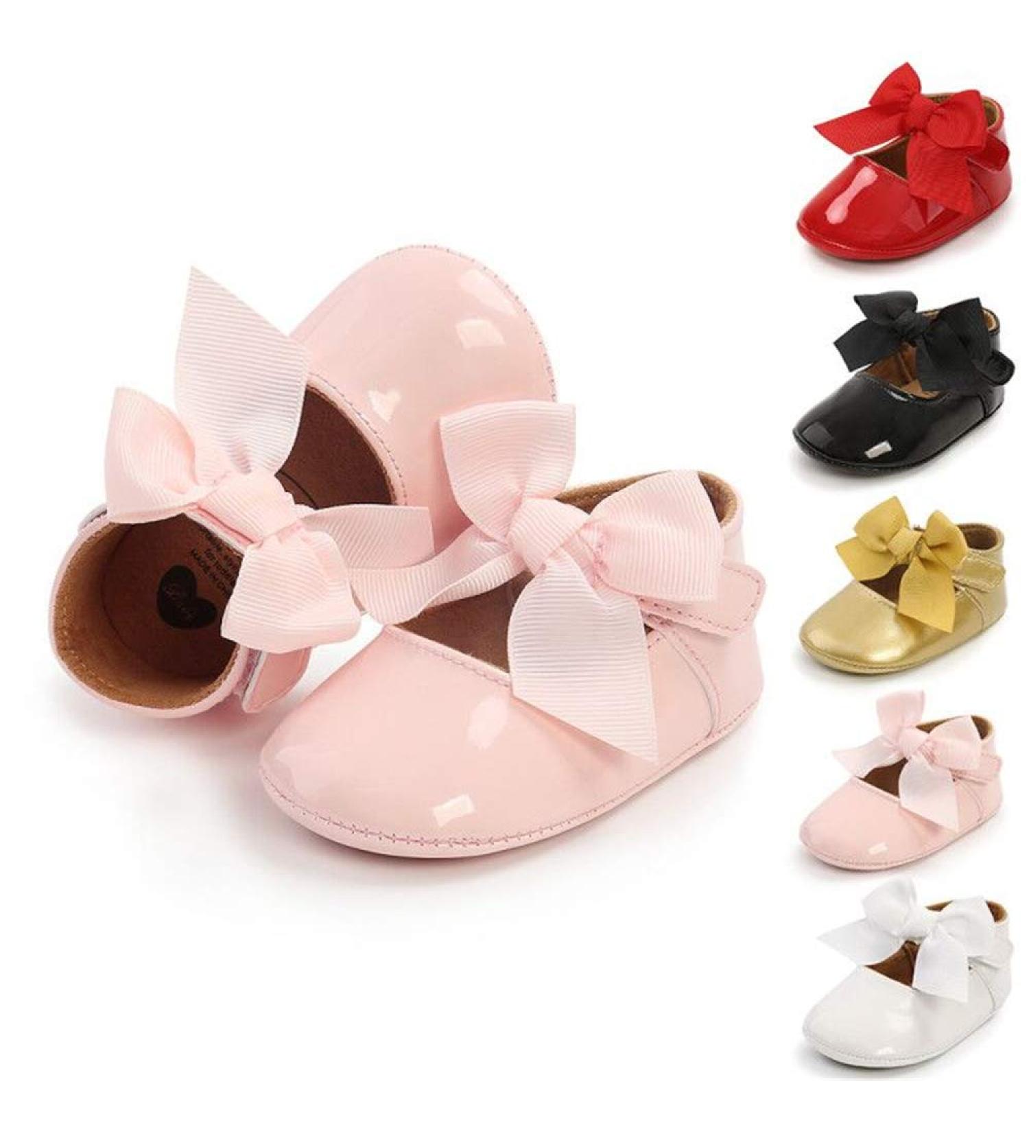 Sonsage Baby Girls Mary Jane Bowknot Flats | Anti-Slip Princess Shoes 12-18 Months - Buy Online on GoSupps.com