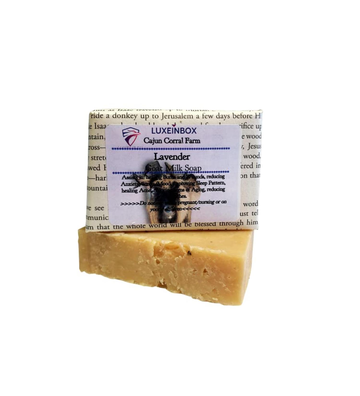Handcrafted Lavender Goat's Milk Bar Soap - Luxury Natural Skincare for All Skin Types | International Shipping Available - Buy Online on GoSupps.com