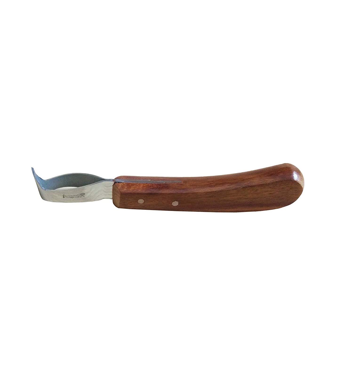 EQUINOX Farrier Hoof Loop Knife With Pick Head Wooden Handle Premium Quality Razor Edge Blade - Buy Online on GoSupps.com