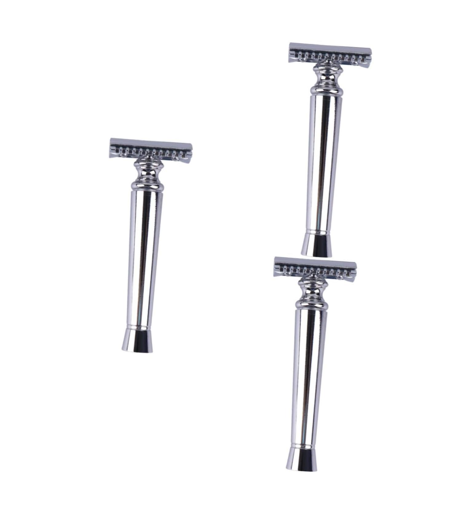 Angoily 3-Stage Old-Fashioned Men's Razor with Solid Wood Handle - Perfect Father's Day Gift | International Shipping Available - Buy Online on GoSupps.com