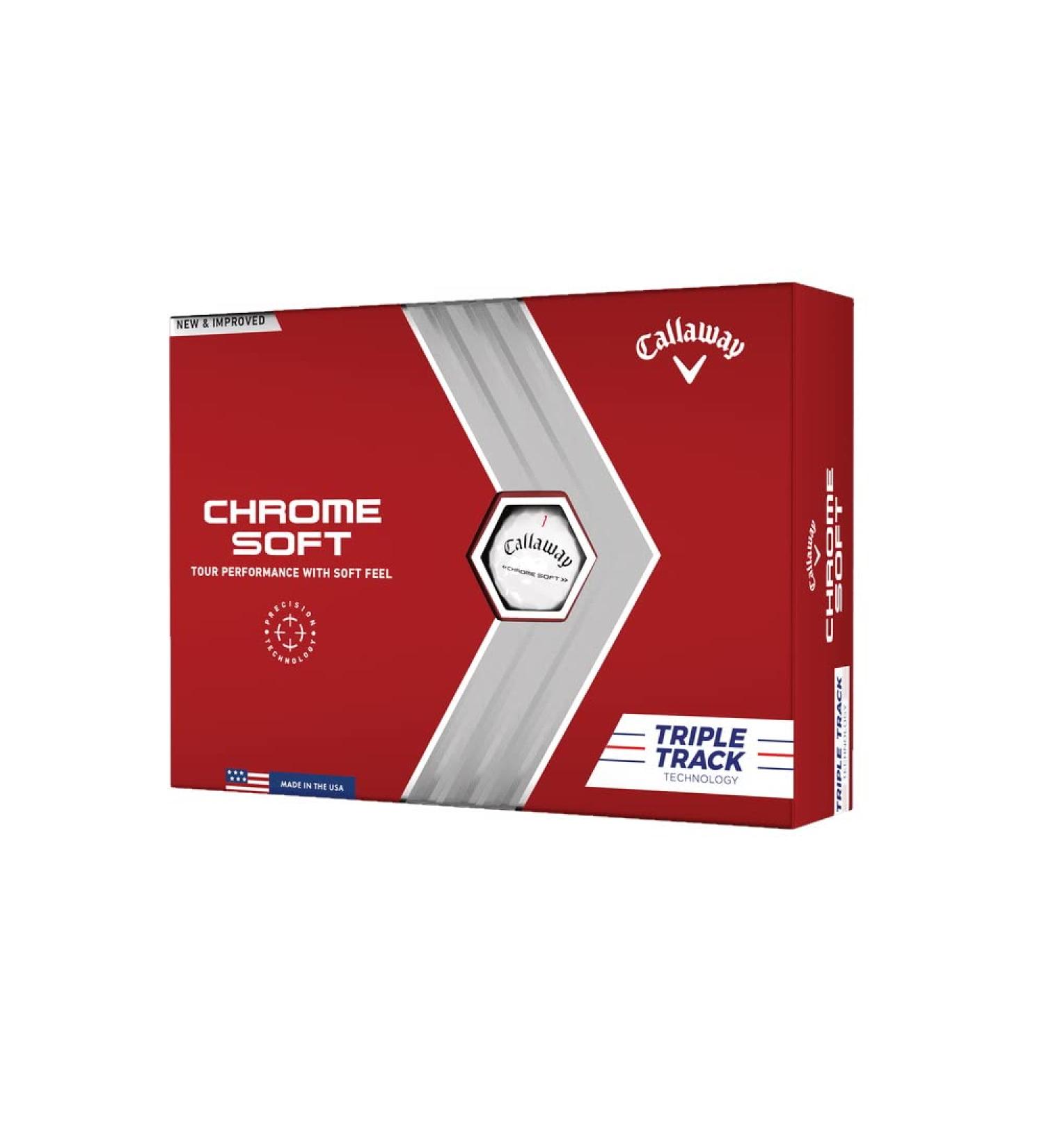 Callaway Golf 2022 Chrome Soft Golf Balls Triple Track White - Buy Online on GoSupps.com