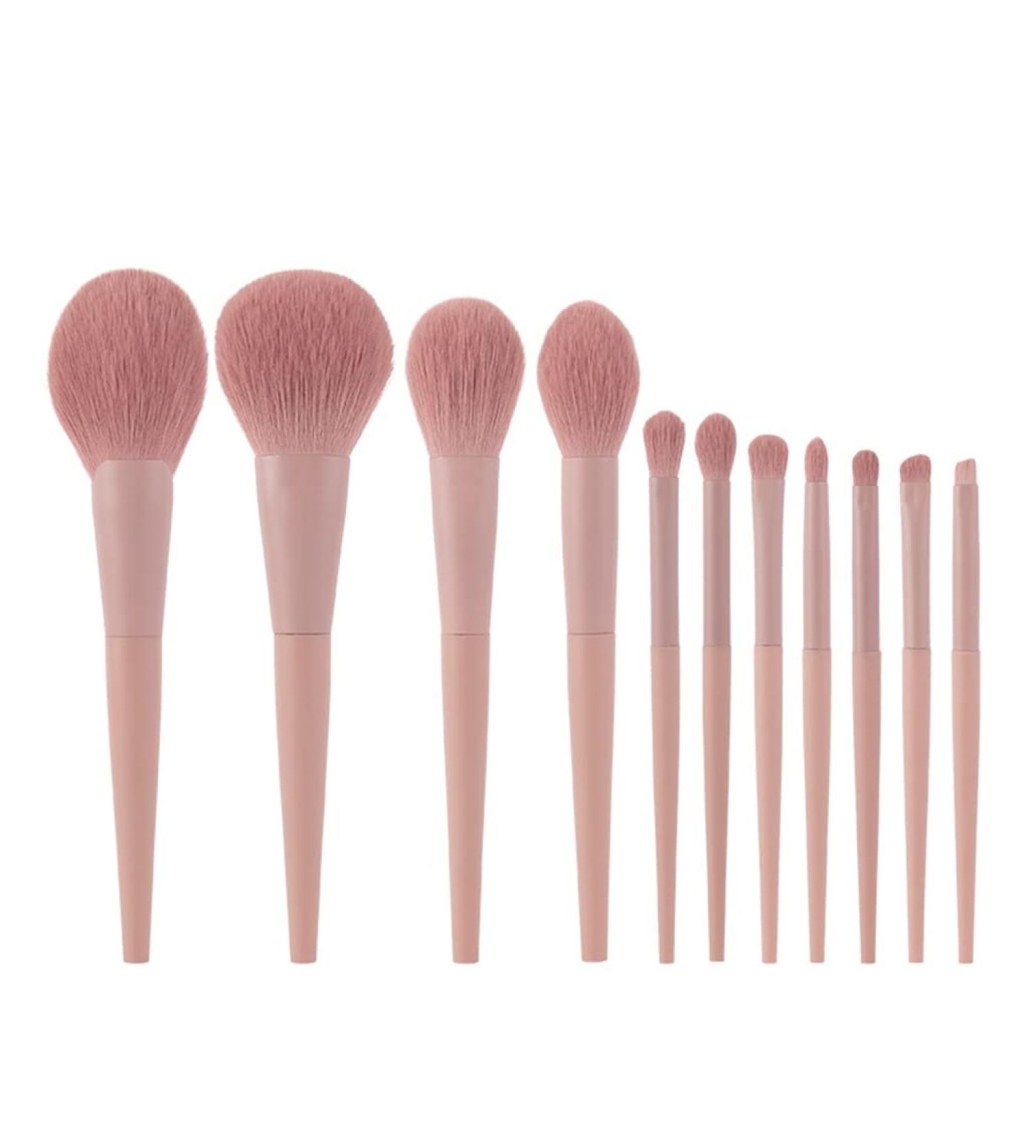 Professional Pink Makeup Brushes Set - Synthetic Hair for Eyeshadow Foundation Powder & Eyeliner | International Shipping Available - Buy Online on GoSupps.com