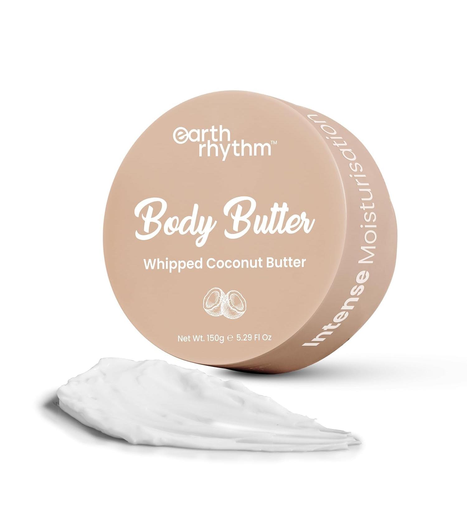 Buy Ear.th Rhythm Coconut Body Butter - Intense Moisturization & Nourishment for All Skin Types | 150 gm - Ideal for Men & Women - Buy Online on GoSupps.com