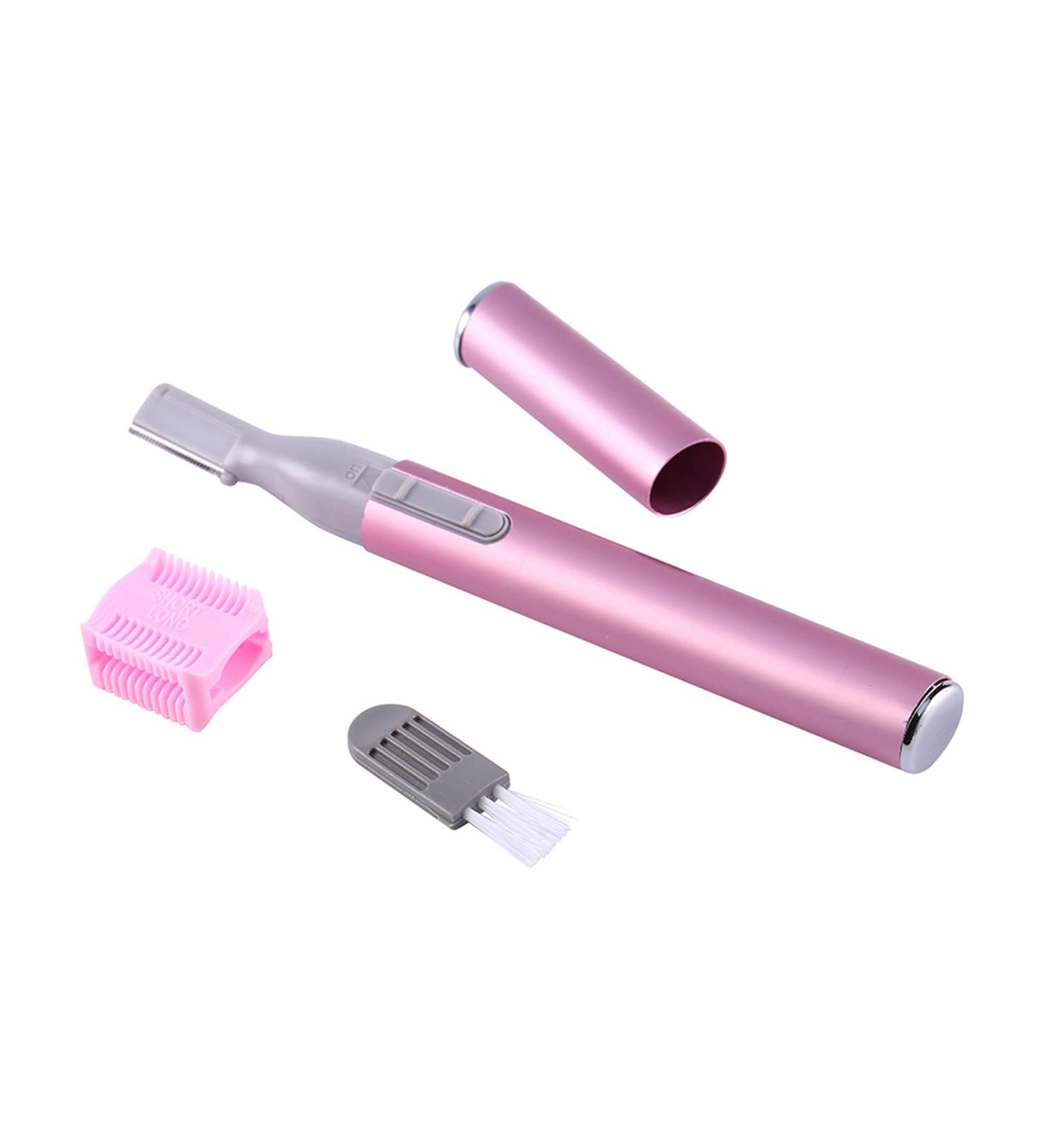 Electric Eyebrow Trimmer - Painless Portable Razor Shaver Kit for Women & Men | Pink Face & Body Hair Removal - Buy Online on GoSupps.com