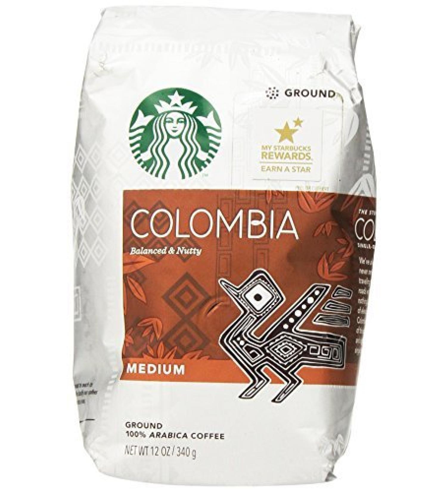 Starbucks Ground Coffee Medium Roast Columbia 12oz (Pack of 3)