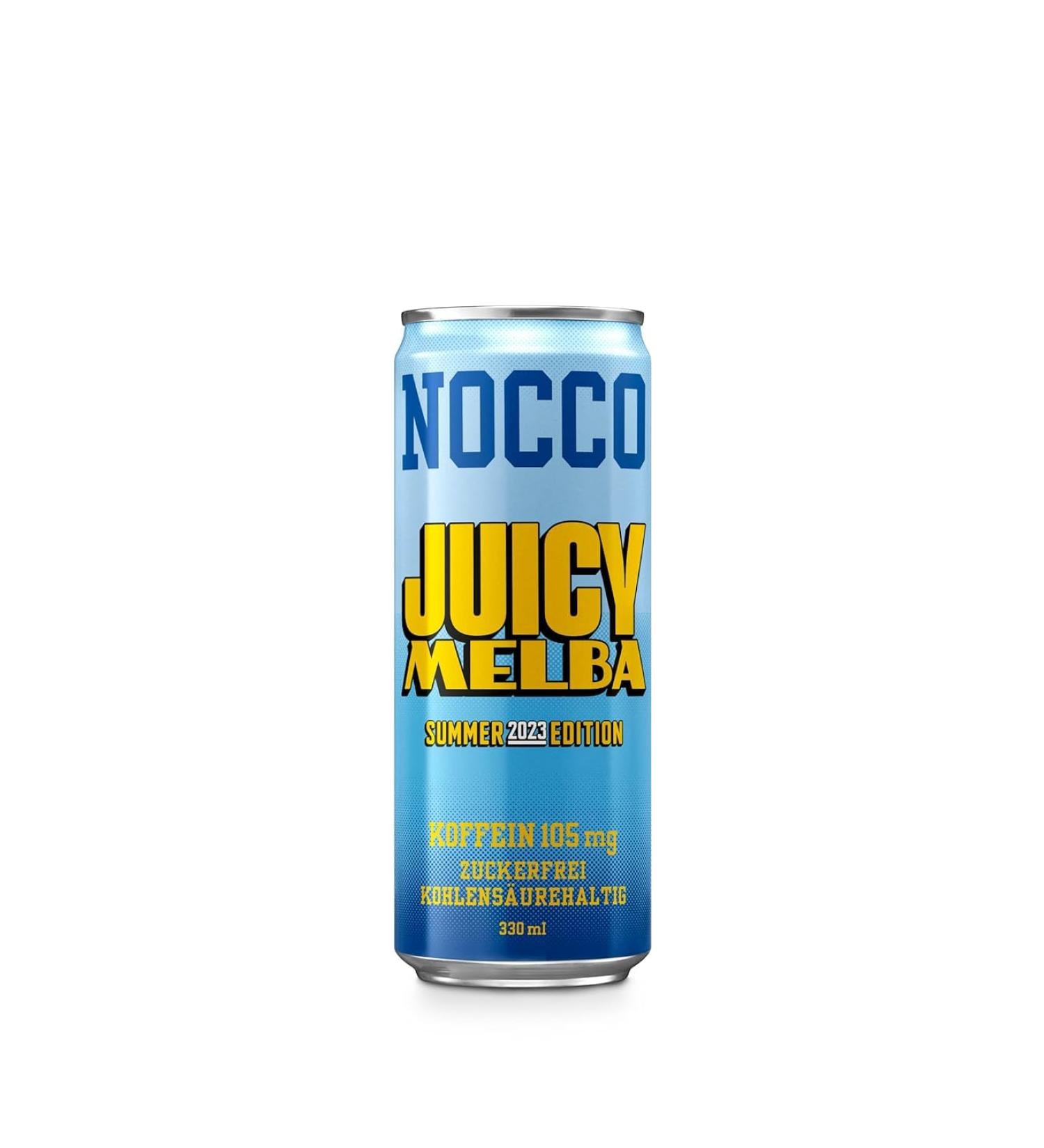 SORINA 24 cans of NOCCO BCAA Drink | Juicy Melba Summer Edition 2023 | Buxtrade | 330 ml | 105 mg caffeine