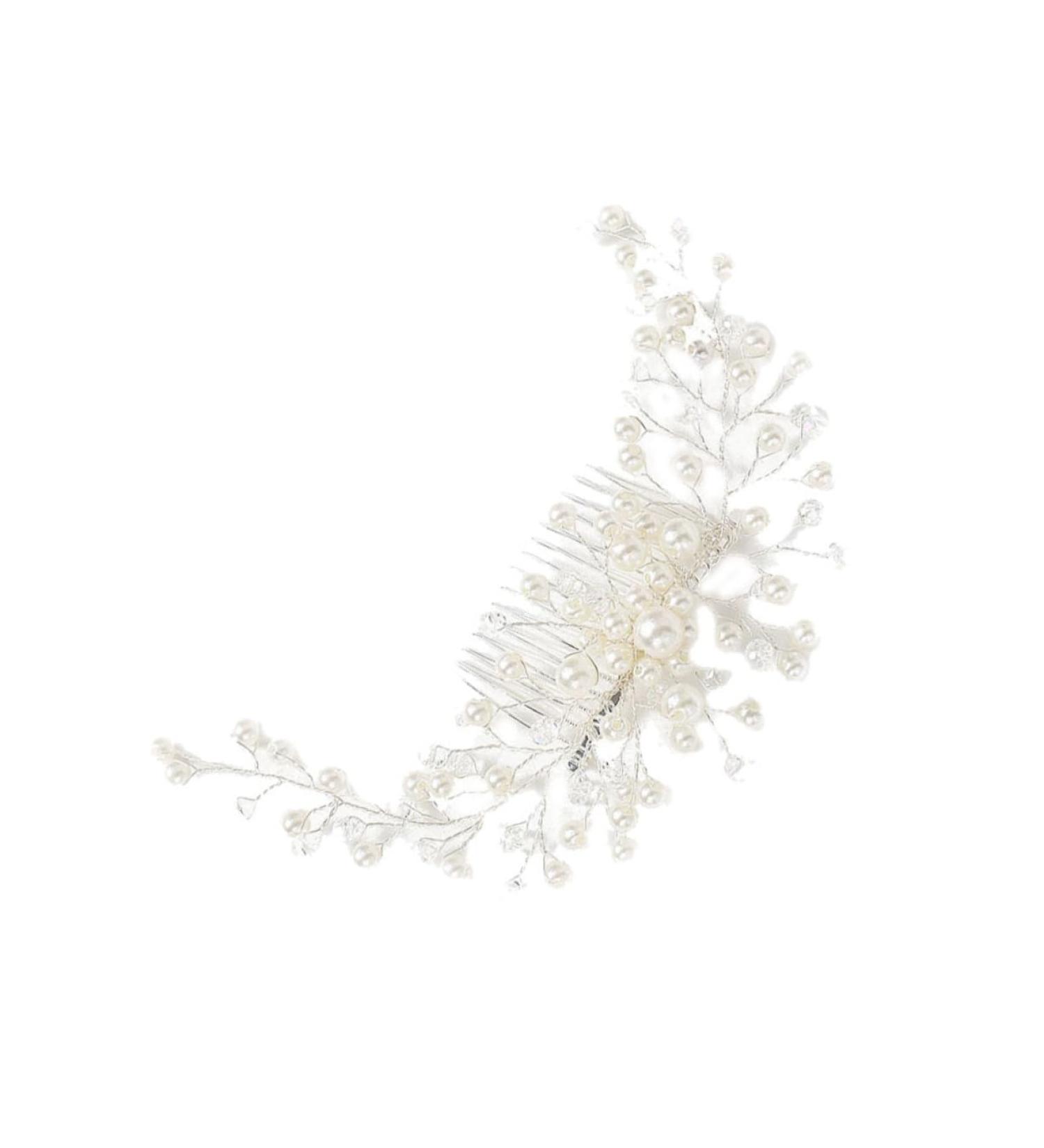 FRCOLOR Bridal Pearl Hair Comb Flower Decorations Teasing Combs for Women Inserted Hair Comb Wedding Hair Clip Jeweled Headband Wedding Hair Accessories for Women Miss Decorate Delicate - Buy Online on GoSupps.com
