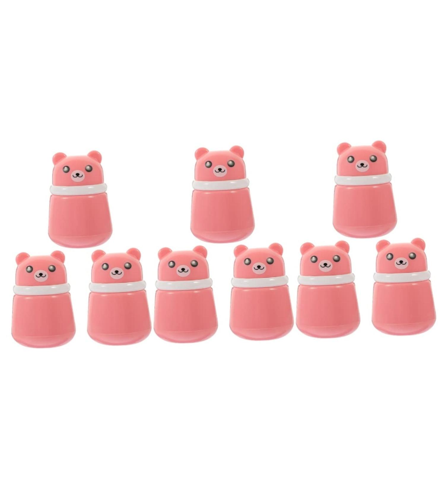 Minkissy 9-Piece Baby Powder Puff Kit and Storage Dispenser Set - Pink Sponge Puffs for Travel and Home Use - Buy Online on GoSupps.com