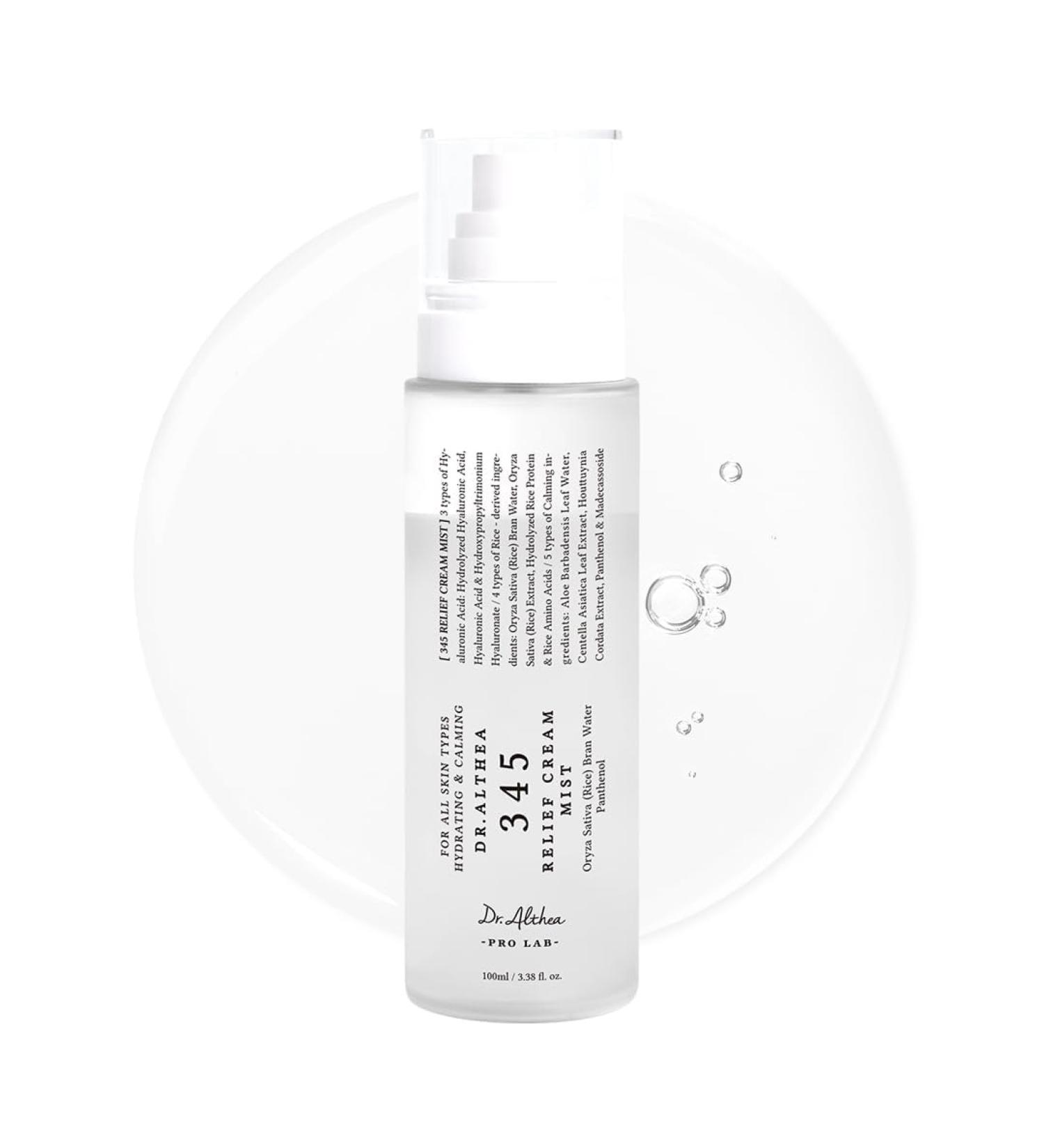 Dr.Althea 345 Relief Cream Mist | Hydrating Facial Mist with Rice Extract | Soothing Care for Sensitive Skin | Vegan Korean Skincare 3.38 Fl Oz 3.38 Fl Oz (Pack of 1) - Buy Online on GoSupps.com