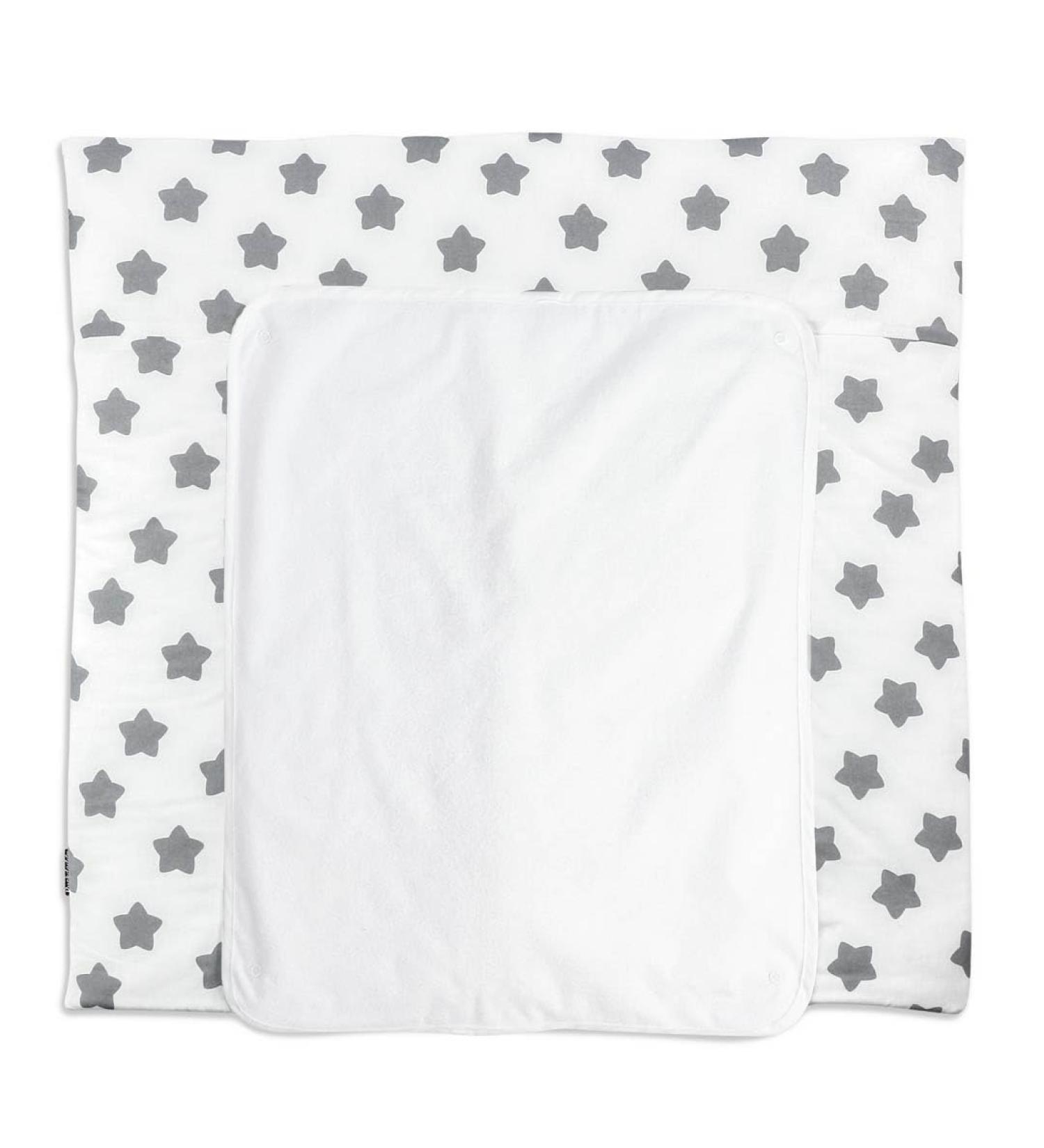 Puckdaddy Wrap Support Freya 77x75 cm - 100% Cotton Diaper Pad Oeko-Tex Certified Star Pattern - Removable Frote Movement Gray Stars - Buy Online on GoSupps.com