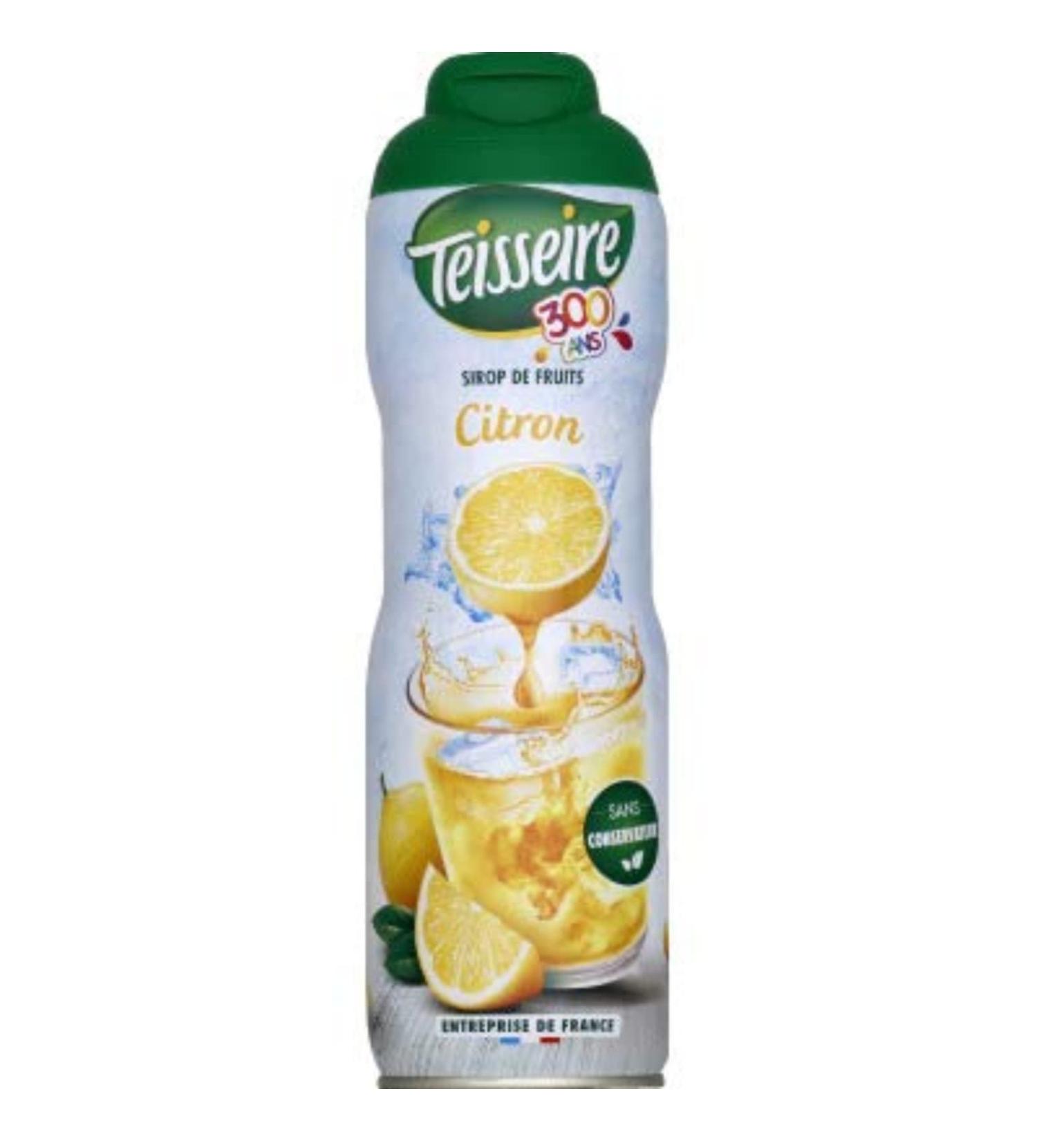 Teisseire Lemon Syrup for Refreshing Drink, Cocktails, Recyclable Bottle 60cl