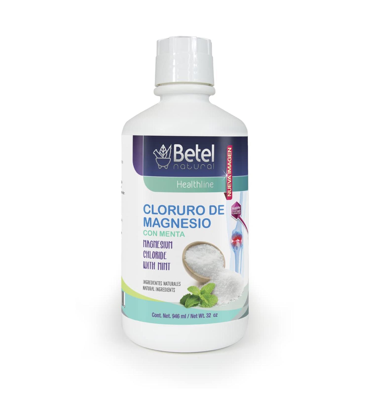 Cloruro de Magnesio con Menta Liquid 32 Oz - Magnesium Chloride with Mint - Betel Natural