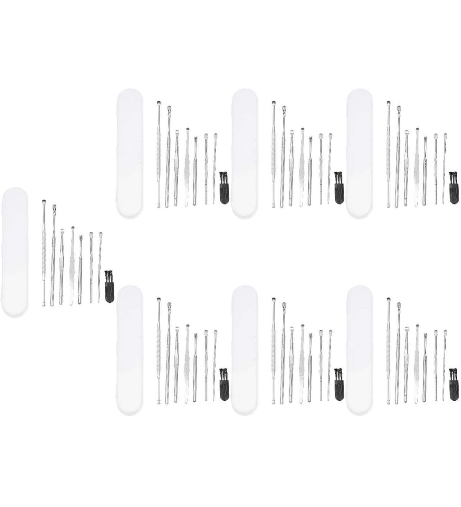 FOMIYES 7 Sets Ear Spoon Set - 8 Stainless Steel Ear Wax Removers | Multipurpose Ear Cleaning Tools Durable & Portable Ear Picks for Effective Hygiene - Buy Online on GoSupps.com